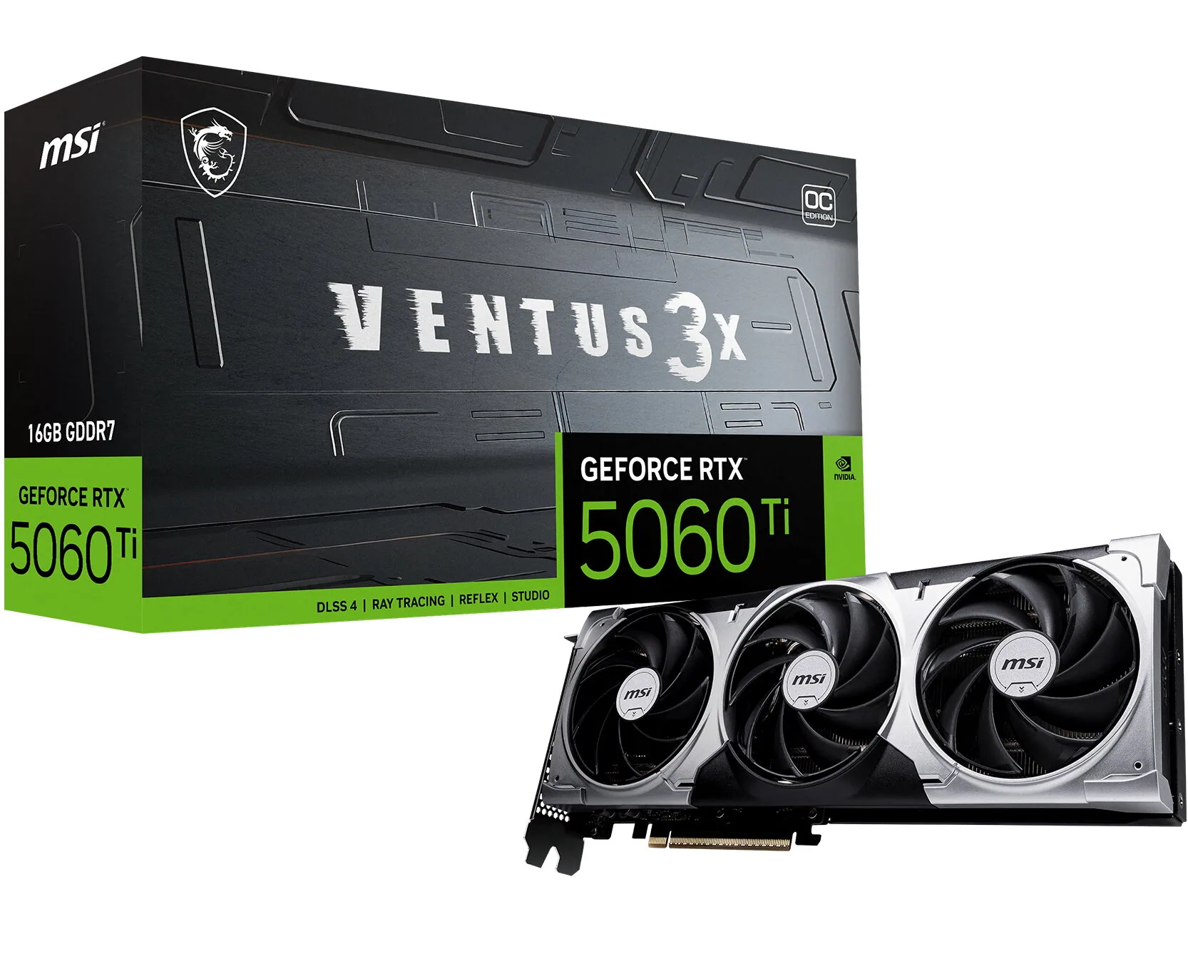 MSI VENTUS GeForce RTX 5060 TI 16G 3X OC NVIDIA 16 GB GDDR7 – Bild 1