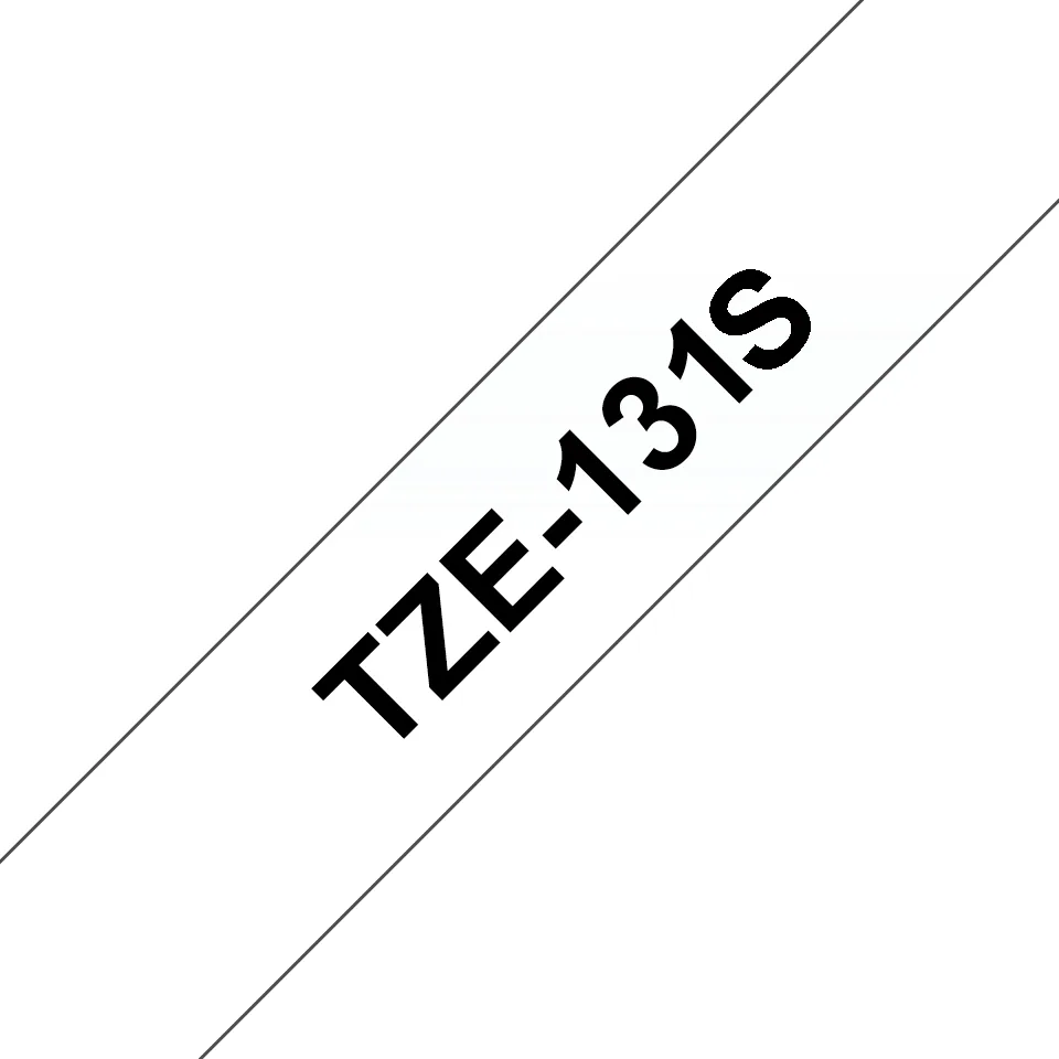 Brother TZE131S Etiketten erstellendes Band Schwarz auf transparent TZe – Bild 2