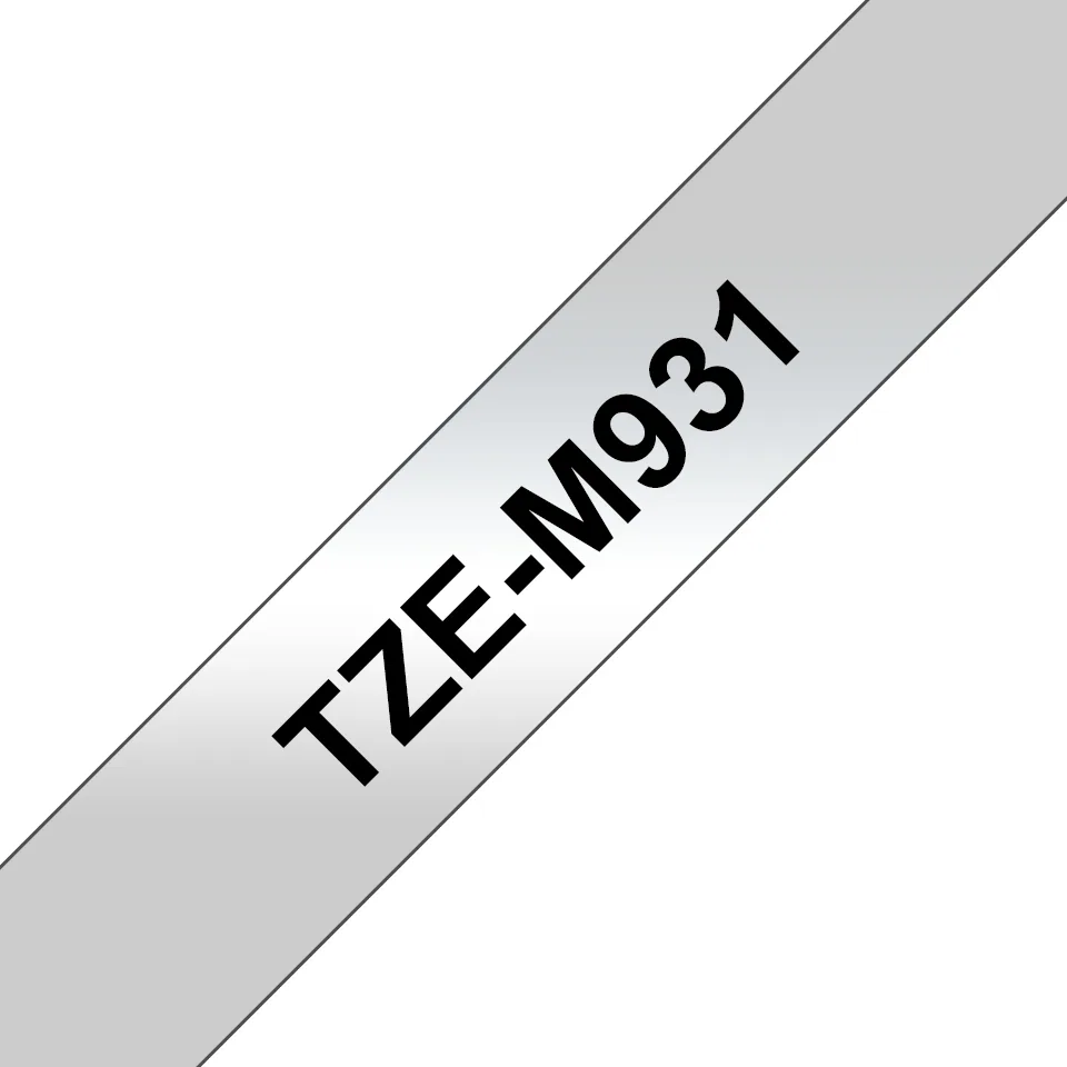Brother TZE-M931 Etiketten erstellendes Band schwarz auf silber – Bild 2