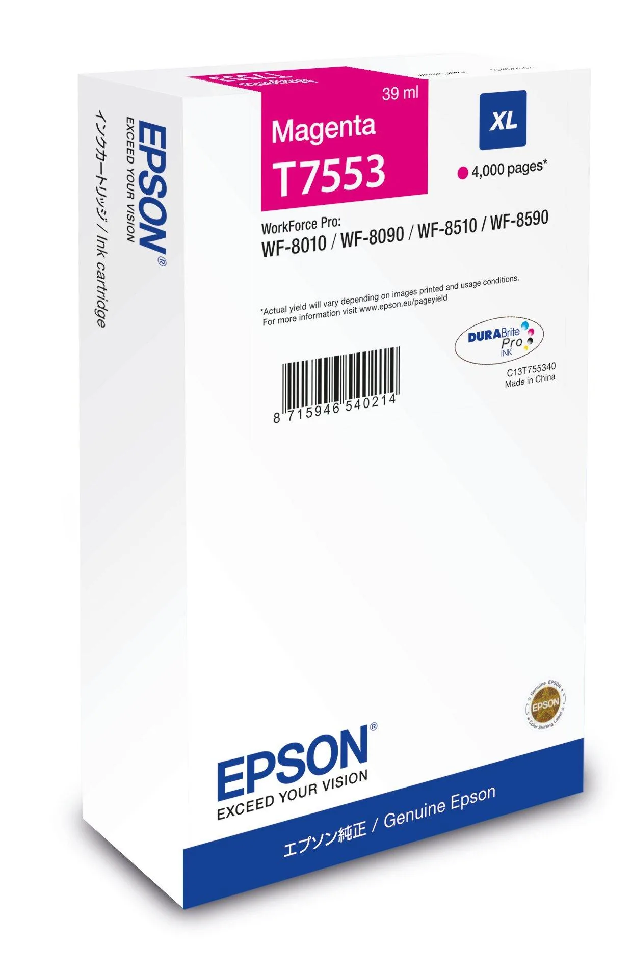 Epson C13T75534N Druckerpatrone 1 Stück(e) Original High (L) Yield Magenta – Bild 1