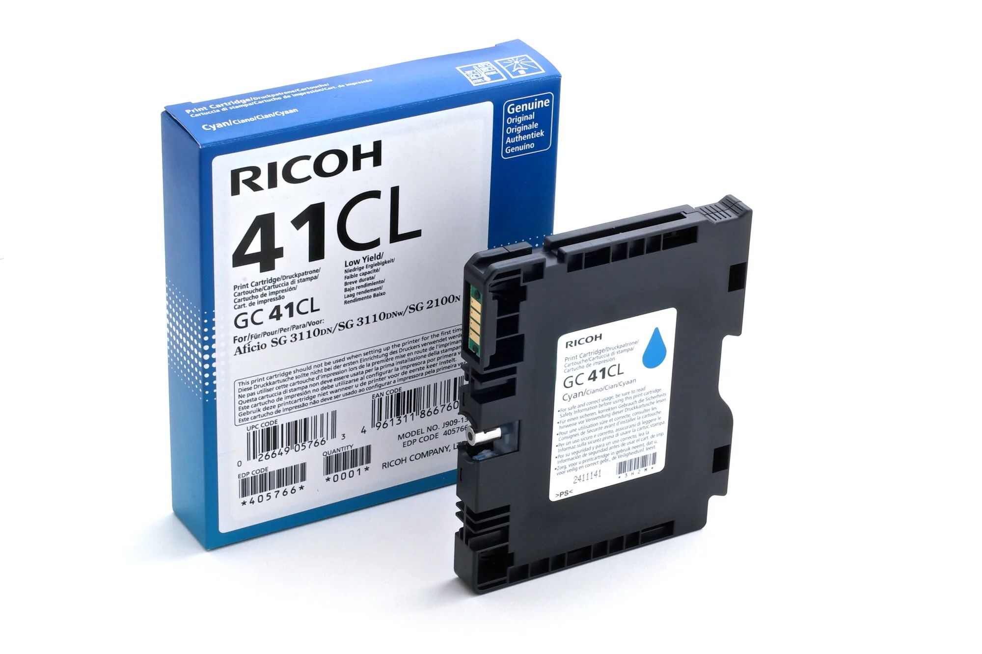 Ricoh 405766 Druckerpatrone 1 Stück(e) Original Cyan – Bild 1