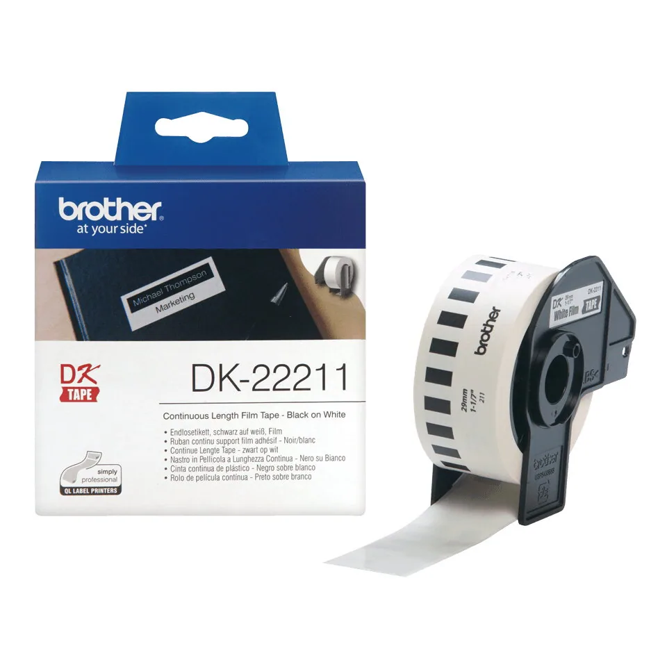 Brother DK-22211 Etiketten erstellendes Band Schwarz auf weiss – Bild 3