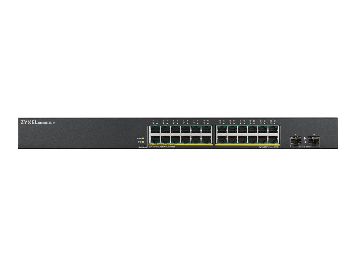 Zyxel GS1900-24HP Managed Gigabit Ethernet (10/100/1000) 1U Schwarz