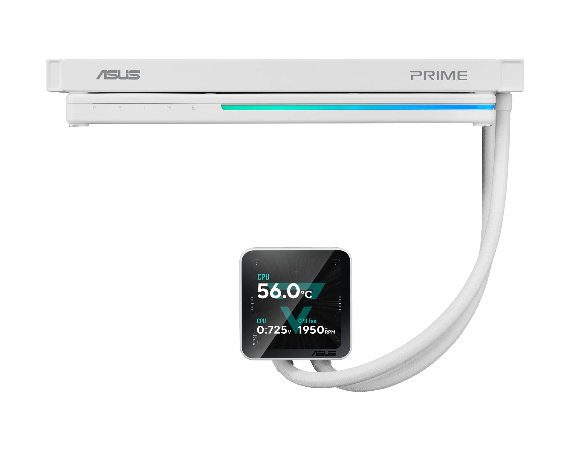 ASUS PRIME LC II 360 ARGB LCD WHT Prozessor All-in-One-Flüssigkeitskühler 12 cm Weiß 1 Stück(e) – Bild 3