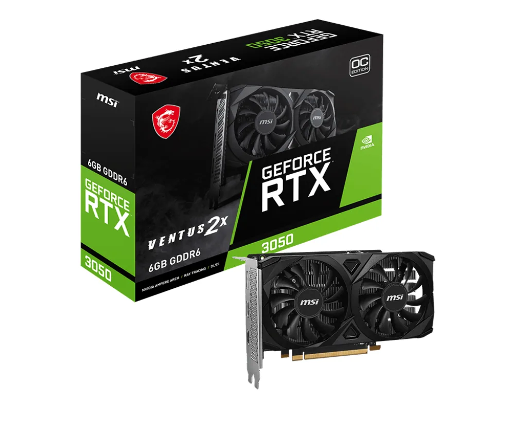 MSI VENTUS GeForce RTX 3050 2X E 6G OC NVIDIA 6 GB GDDR6 – Bild 1
