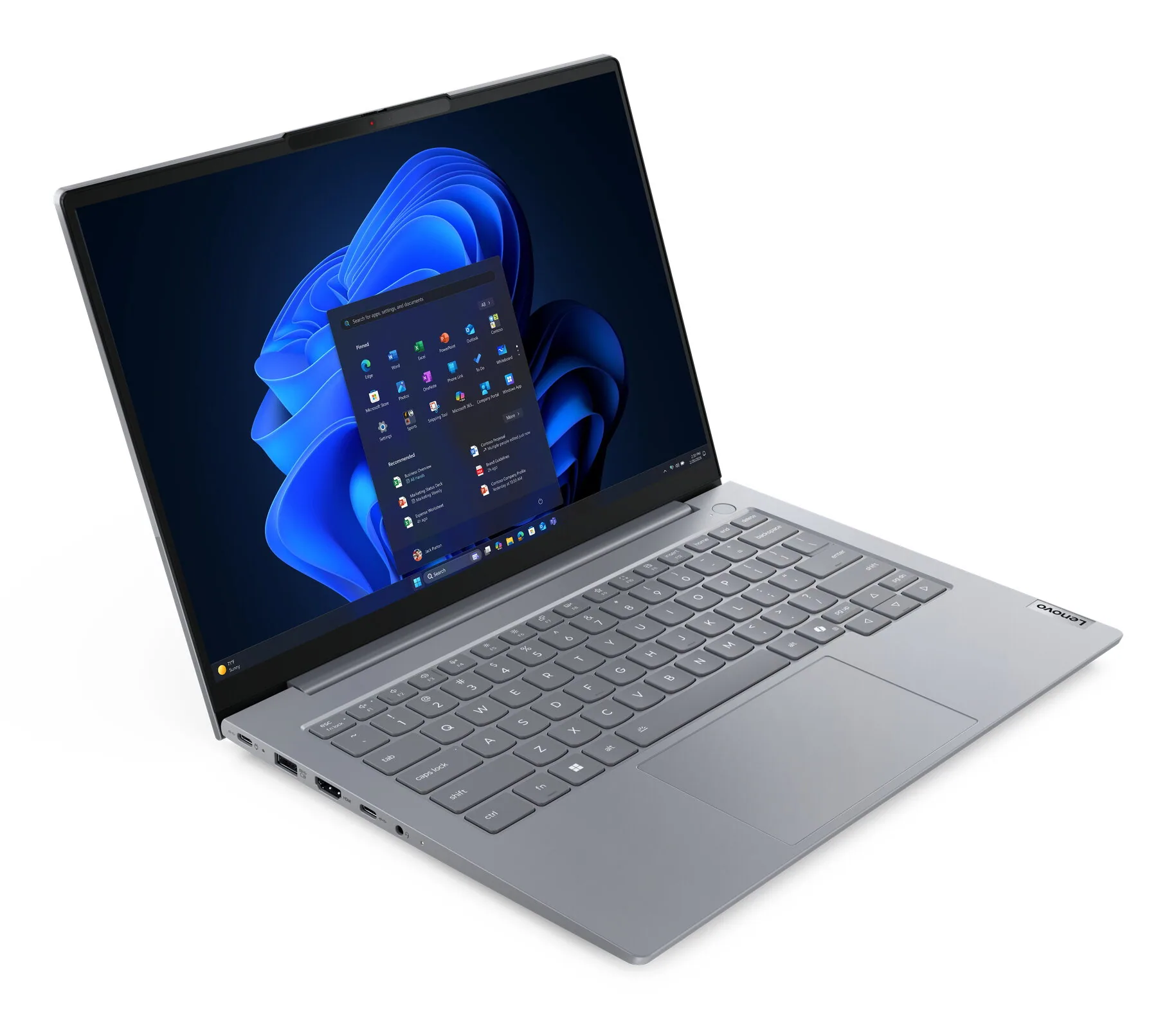 Lenovo ThinkBook 14 G9 AHP AMD Ryzen™ 5 220 Laptop 35,6 cm (14") WUXGA 16 GB DDR5-SDRAM 512 GB SSD Wi-Fi 7 (802.11be) Windows 11 Pro Grau Deutsch – Bild 2