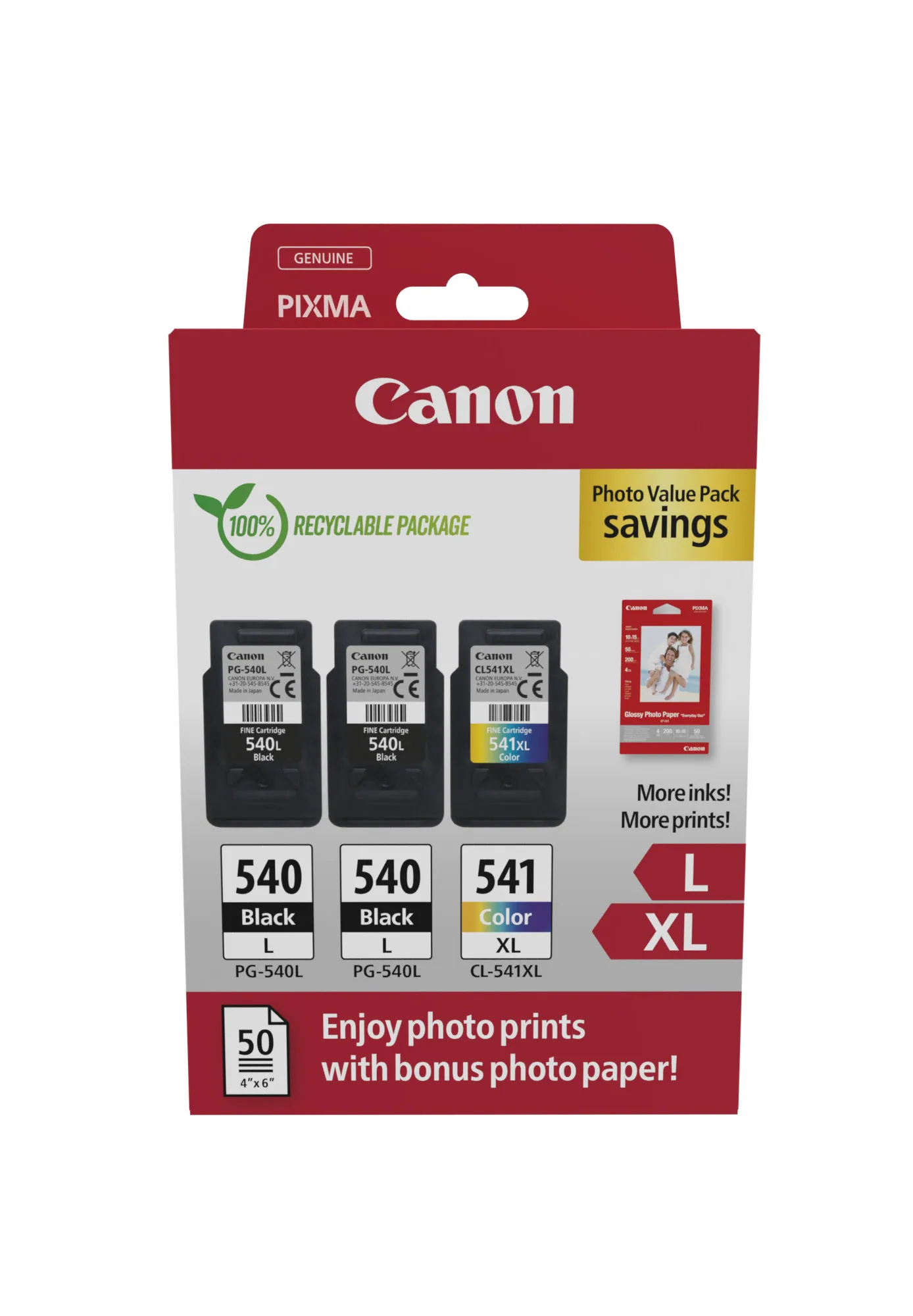 Canon PG-540L x2/CL-541XL Photo Value Pack - Plus – Bild 1
