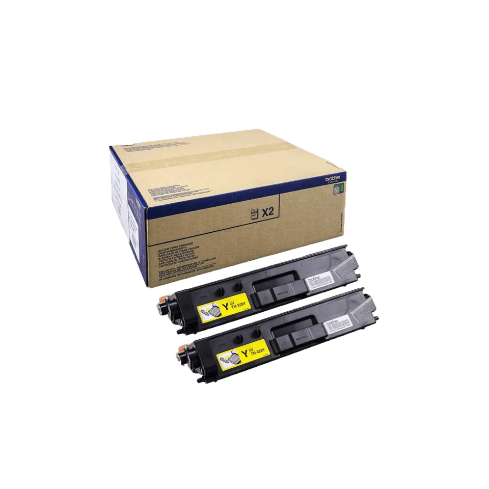 Brother TN-329YTWIN Tonerkartusche 2 Stück(e) Original Gelb – Bild 1