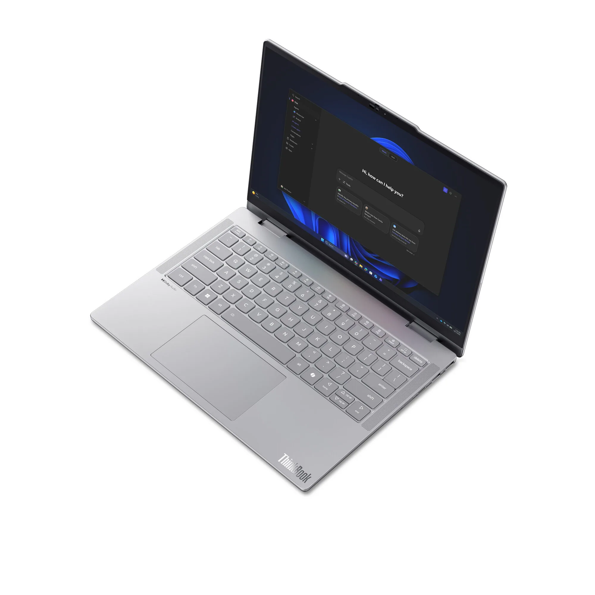 Lenovo ThinkBook 14 2-in-1 G6 IPL Copilot+ PC Intel Core Ultra 5 325 Hybrid (2-in-1) 35,6 cm (14") Touchscreen WUXGA 16 GB DDR5-SDRAM 512 GB SSD Wi-Fi 7 (802.11be) Windows 11 Pro Grau Deutsch – Bild 3