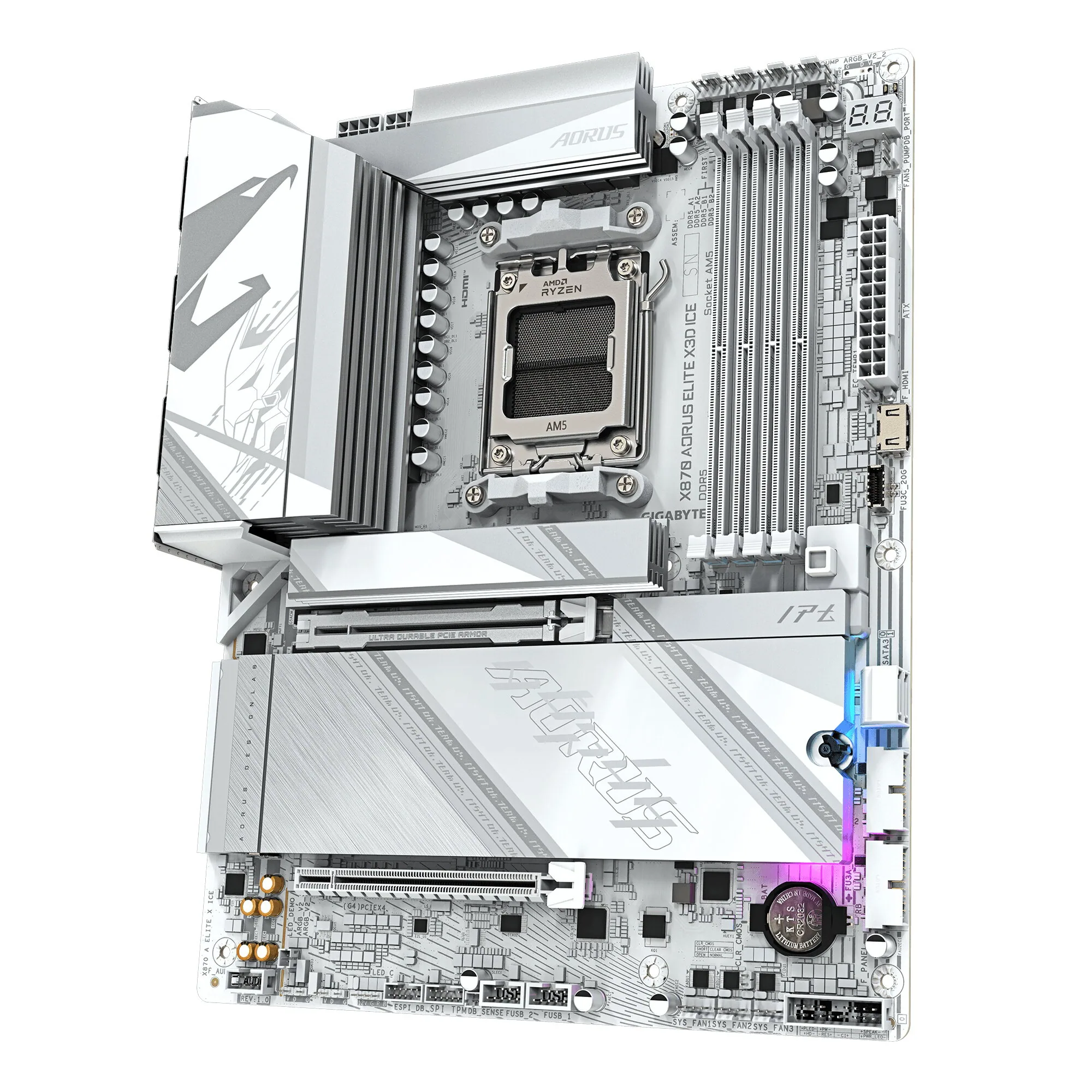 GIGABYTE X870 AORUS ELITE X3D ICE Mainboard – Bild 4