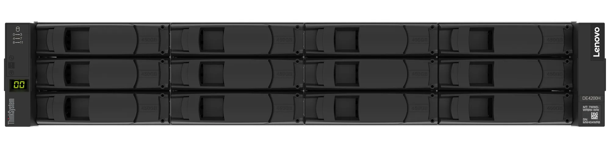 Lenovo ThinkSystem DE4200H 2U12 Disk-Array Rack (2U) Schwarz – Bild 1