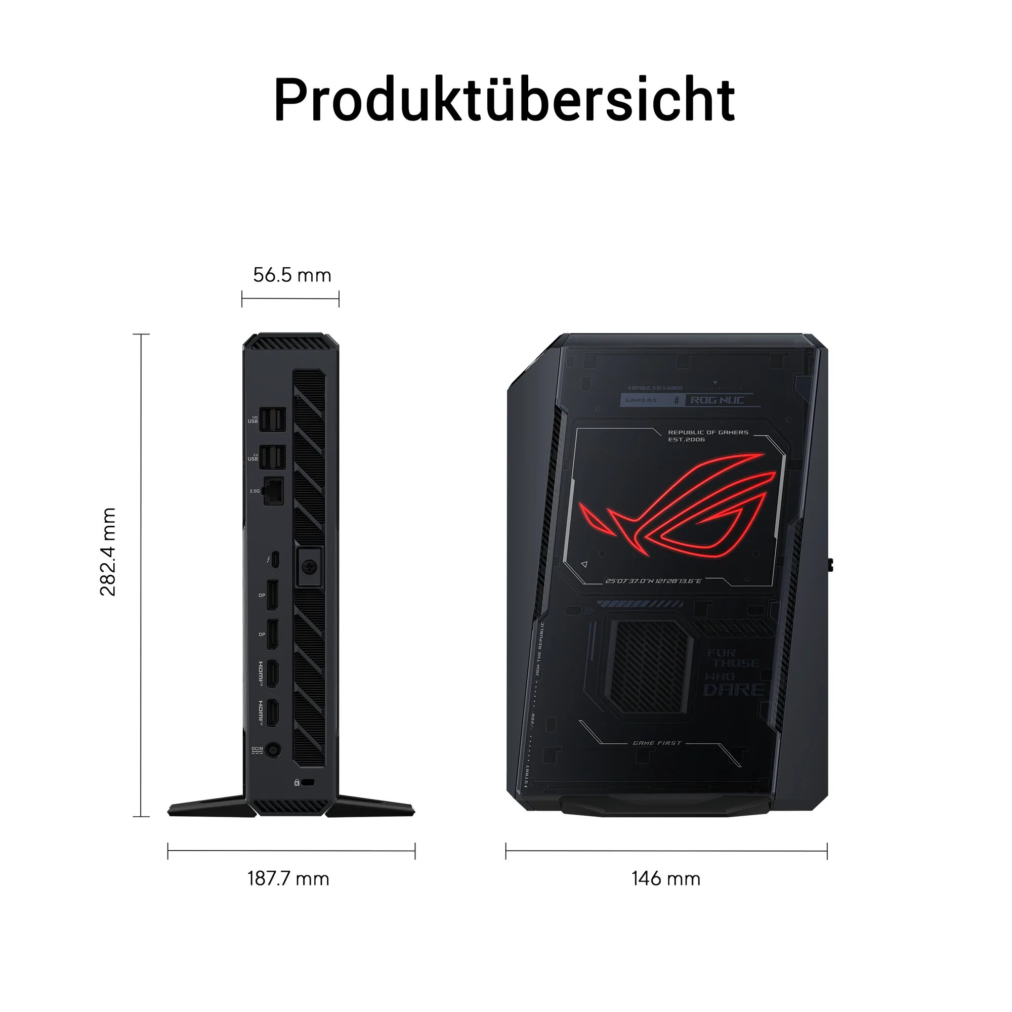 ASUS ROG NUC RNUC15JNK9X28AA2 Intel Core Ultra 9 275HX 32 GB DDR5-SDRAM 2 TB SSD NVIDIA GeForce RTX 5080 Windows 11 Home USFF Mini-PC Schwarz – Bild 3