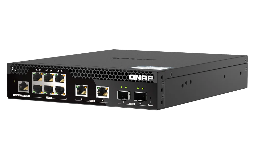 QNAP QSW-M2106R-2S2T Netzwerk-Switch Managed L2 10G Ethernet (100/1000/10000) 1U Schwarz – Bild 4