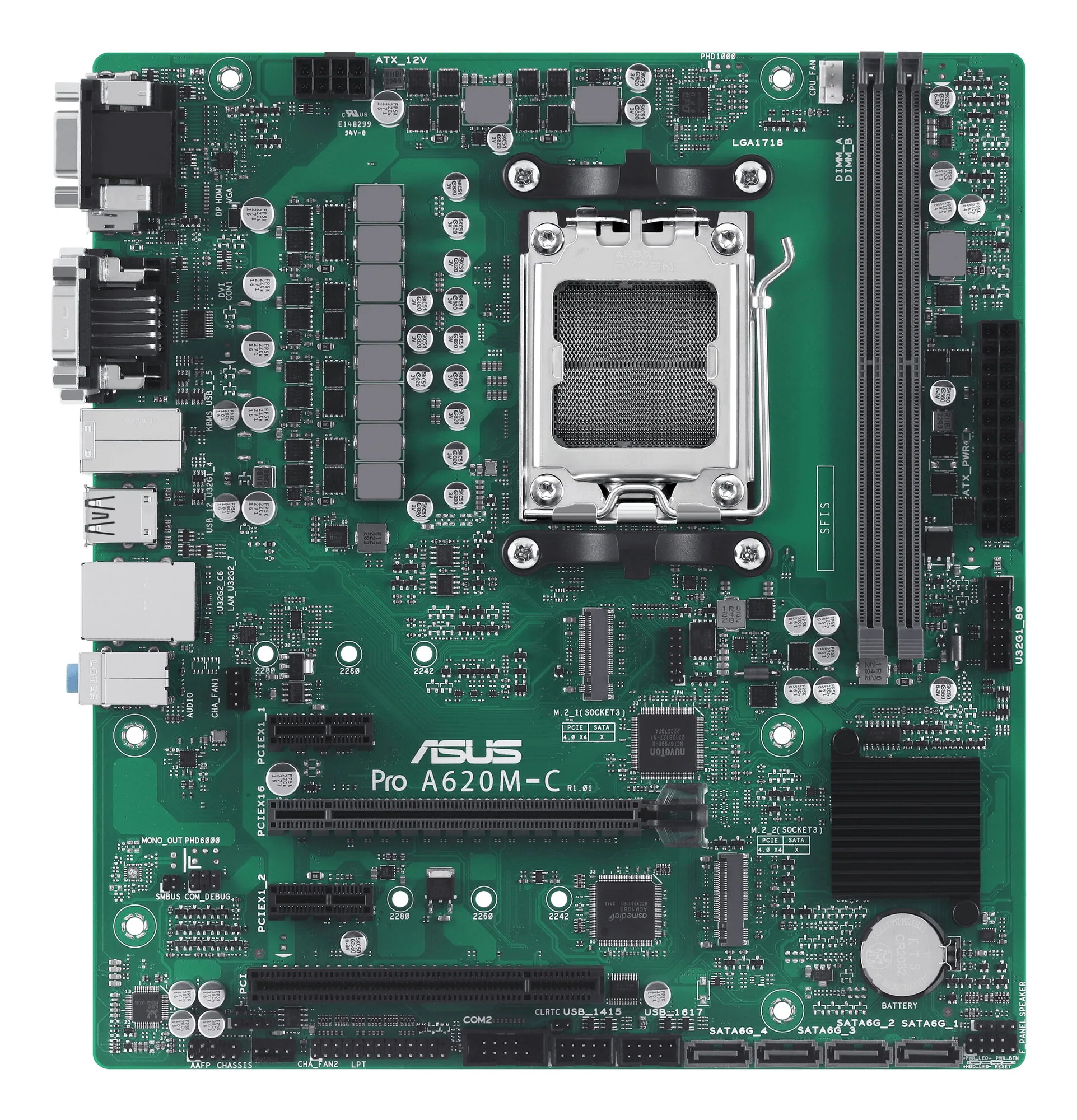 ASUS PRO A620M-C-CSM AMD A620 Sockel AM5 micro ATX – Bild 2