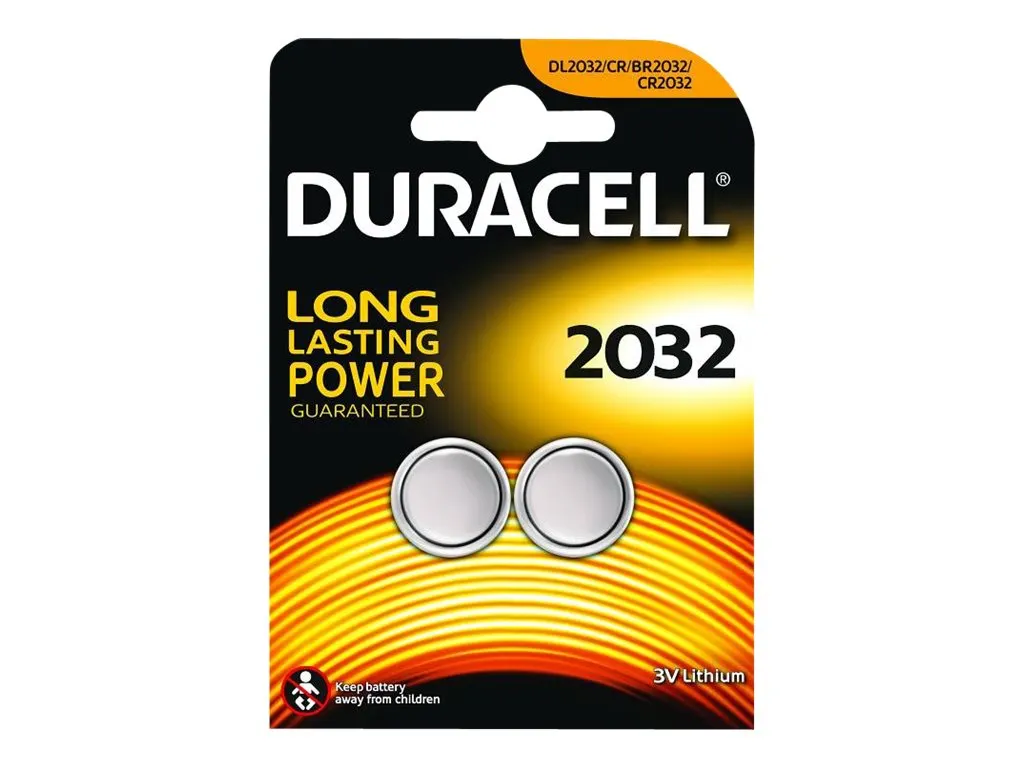 Duracell Batterie Knopfzelle CR2032 3.0V Lithium        2St.