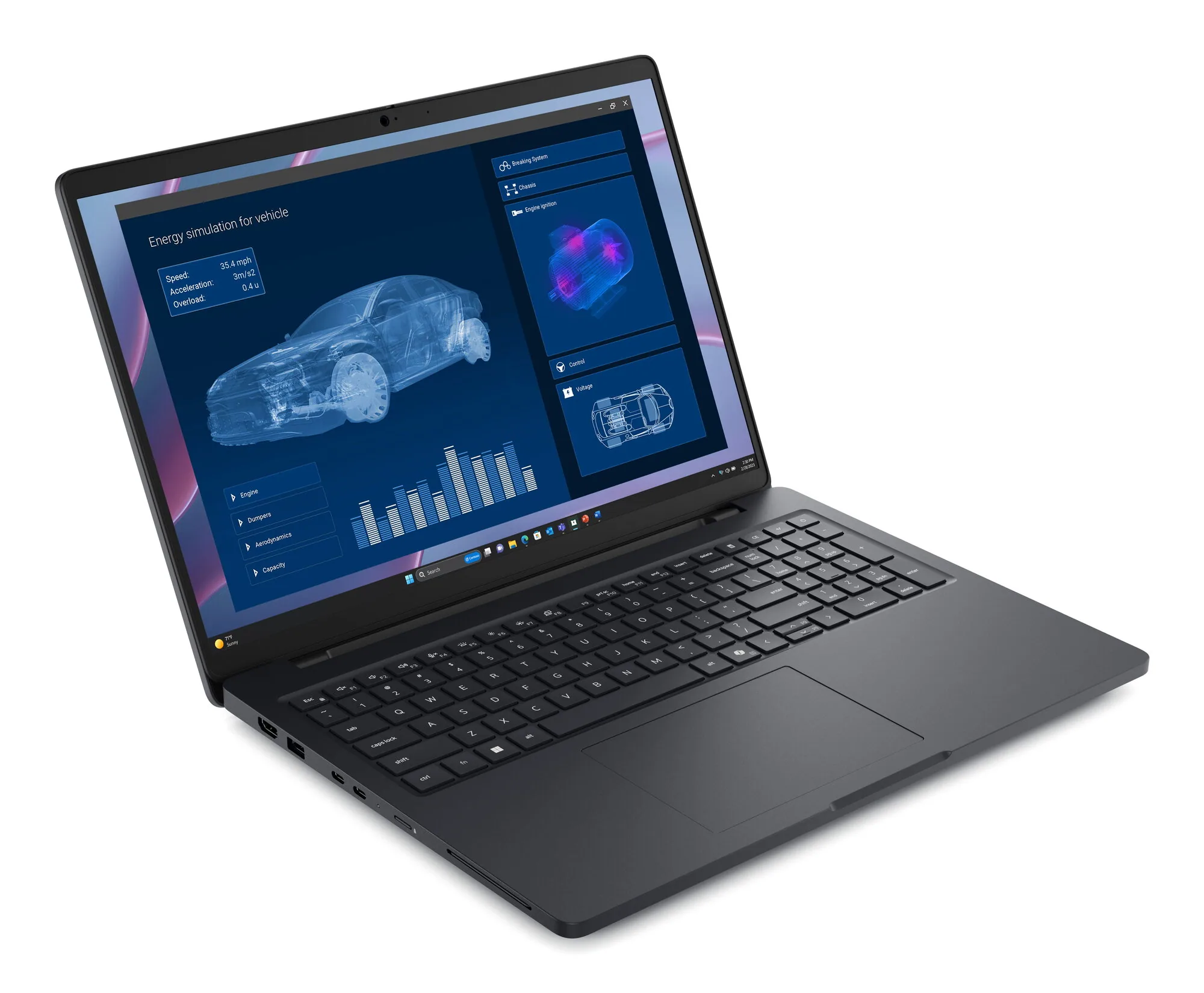 DELL Pro Max 16 MC16255 Copilot+ PC AMD Ryzen AI 7 PRO 450 Mobiler Arbeitsplatz 40,6 cm (16") WUXGA 32 GB LPDDR5x-SDRAM – Bild 2