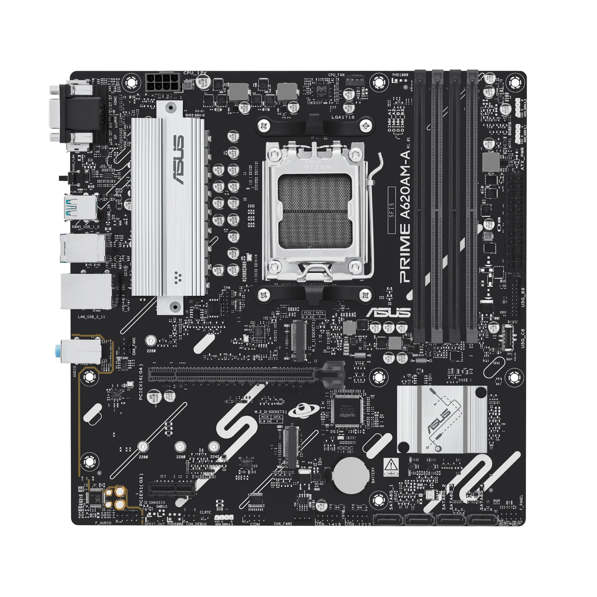 ASUS PRIME A620AM-A-CSM AMD A620A Sockel AM5 micro ATX – Bild 1