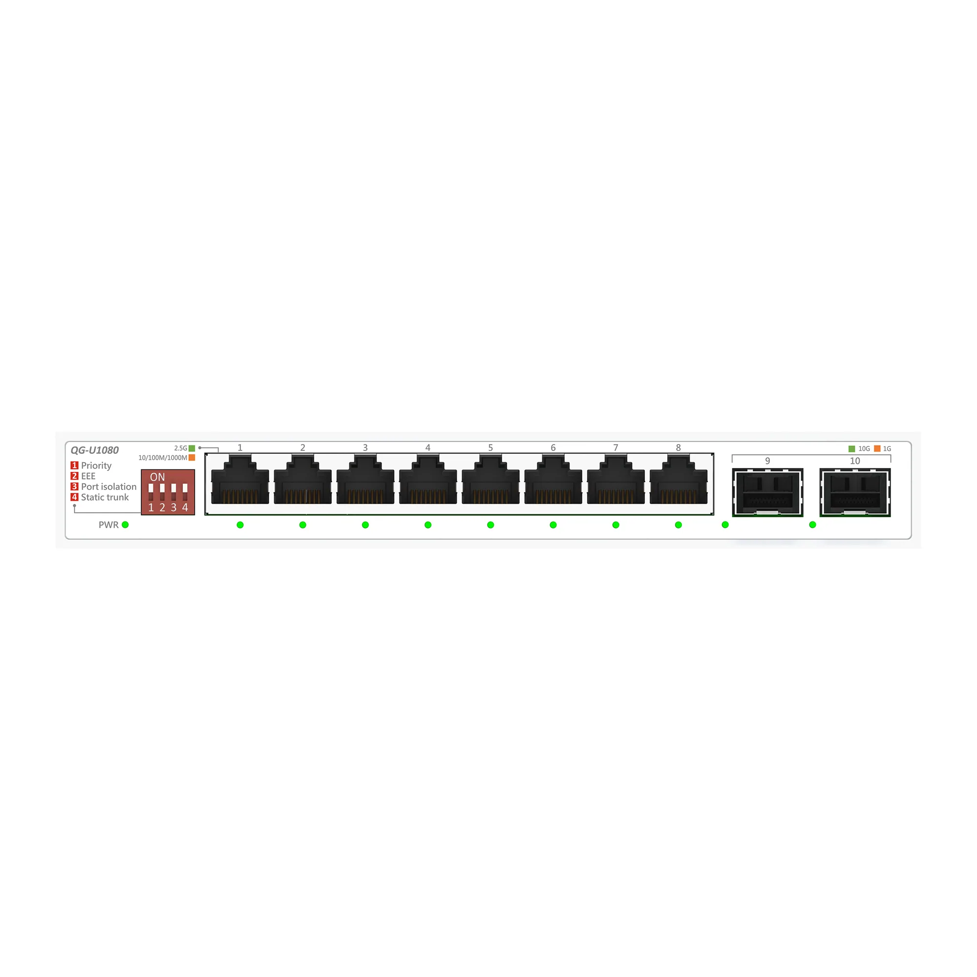 ASUS QG-U1080 Unmanaged 2.5G Ethernet (100/1000/2500) Weiß – Bild 1