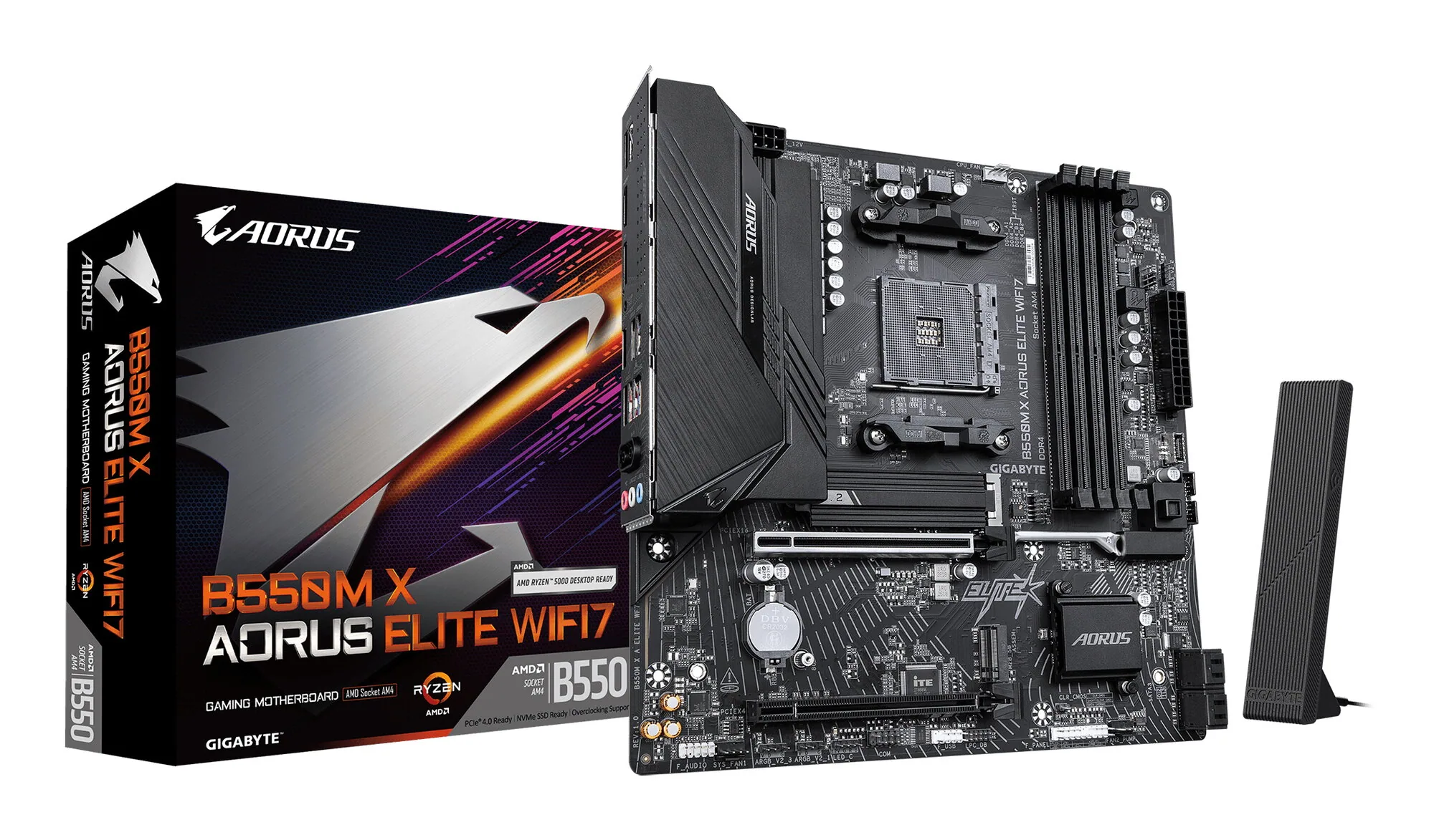 GIGABYTE B550M X AORUS ELITE WIFI7 Mainboard – Bild 1