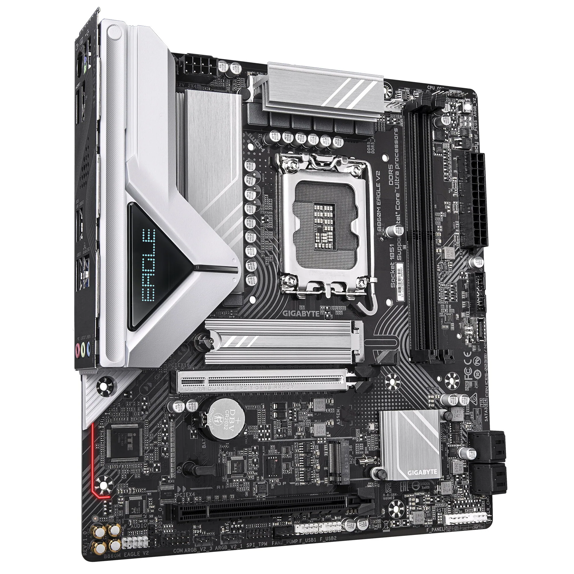 GIGABYTE B860M EAGLE V2 Mainboard – Intel Core Ultra Serie Prozessoren, 6+1+2 Phasen VRM, bis zu 9066 MHz DDR5, 1x PCIe 5.0 + 1x PCIe 4.0 M.2, 2.5 GbE LAN, USB 3.2 Gen 1 – Bild 3