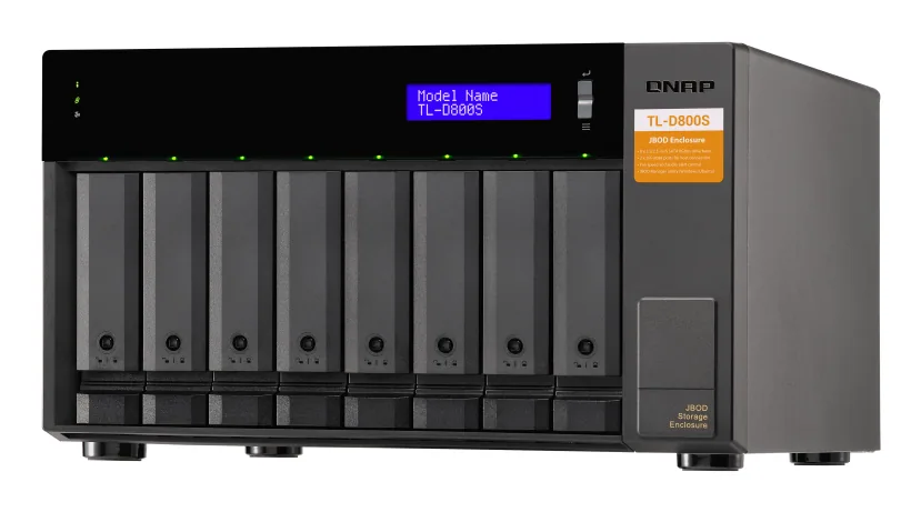 QNAP TL-D800S Speicherlaufwerksgehäuse HDD / SSD-Gehäuse Schwarz, Grau 2.5/3.5" – Bild 7