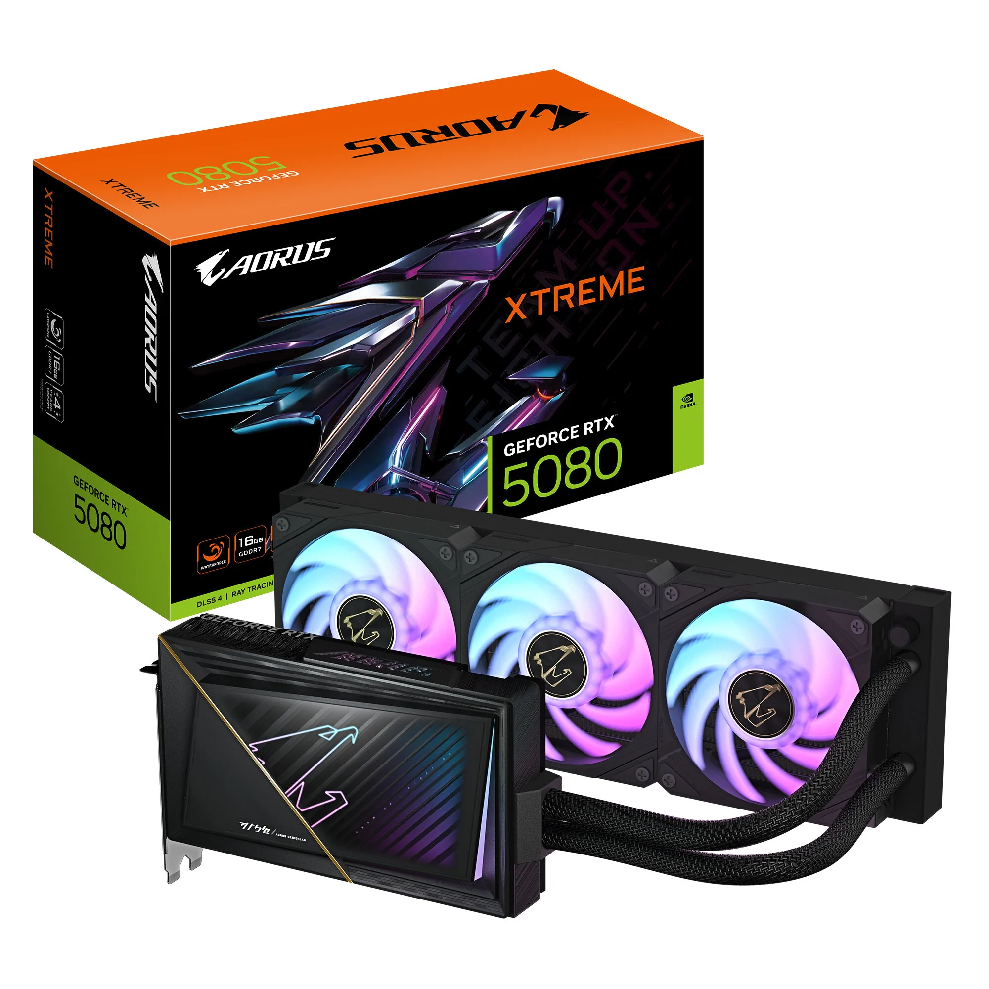 GIGABYTE AORUS GeForce RTX 5080 XTREME WATERFORCE 16G Grafikkarte – Bild 1
