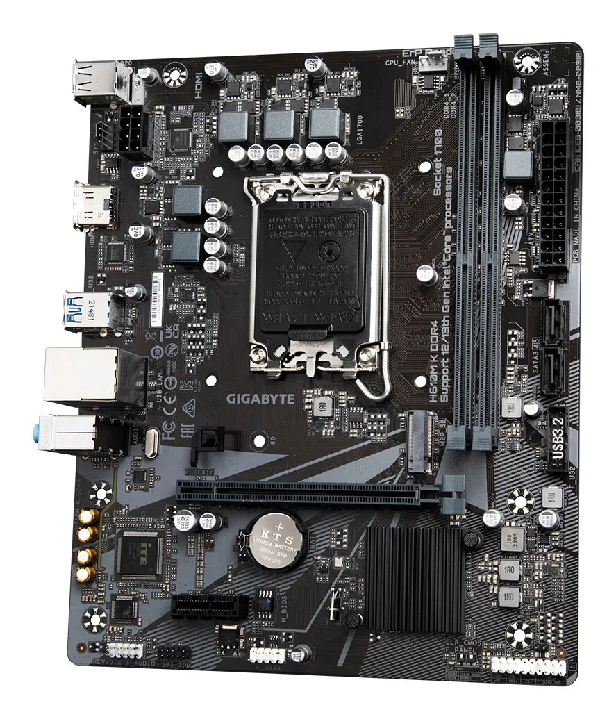 GIGABYTE H610M K DDR4 Mainboard - Unterstützt Intel Core Prozessoren 14th Gen CPUs, 3+1+1 Phases Hybrid Power Design, up to 3200MHz DDR4, 1xPCIe 3.0 M.2, GbE LAN, USB 3.2 Gen 1 – Bild 4