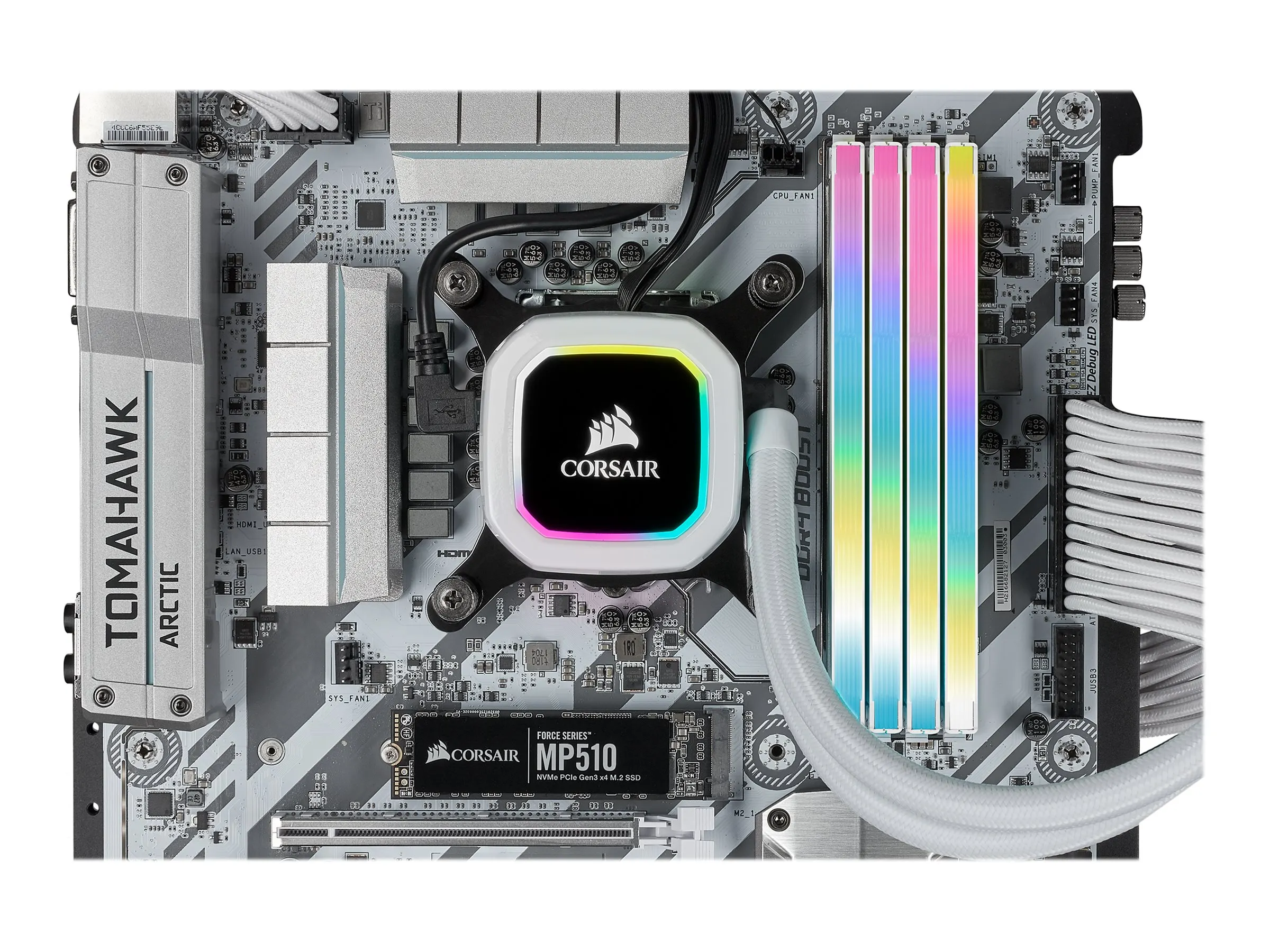 Corsair Vengeance RGB DDR4-3200 CL16 32 GB Kit (4x 8 GB) (CMH32GX4M4E3200C16W)
