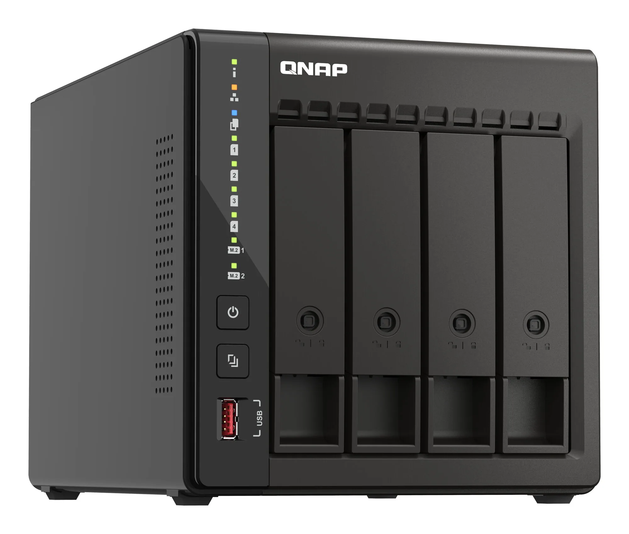 QNAP TS-453E NAS Tower Intel® Celeron® J6412 8 GB 0 TB QNAP QTS Schwarz – Bild 3