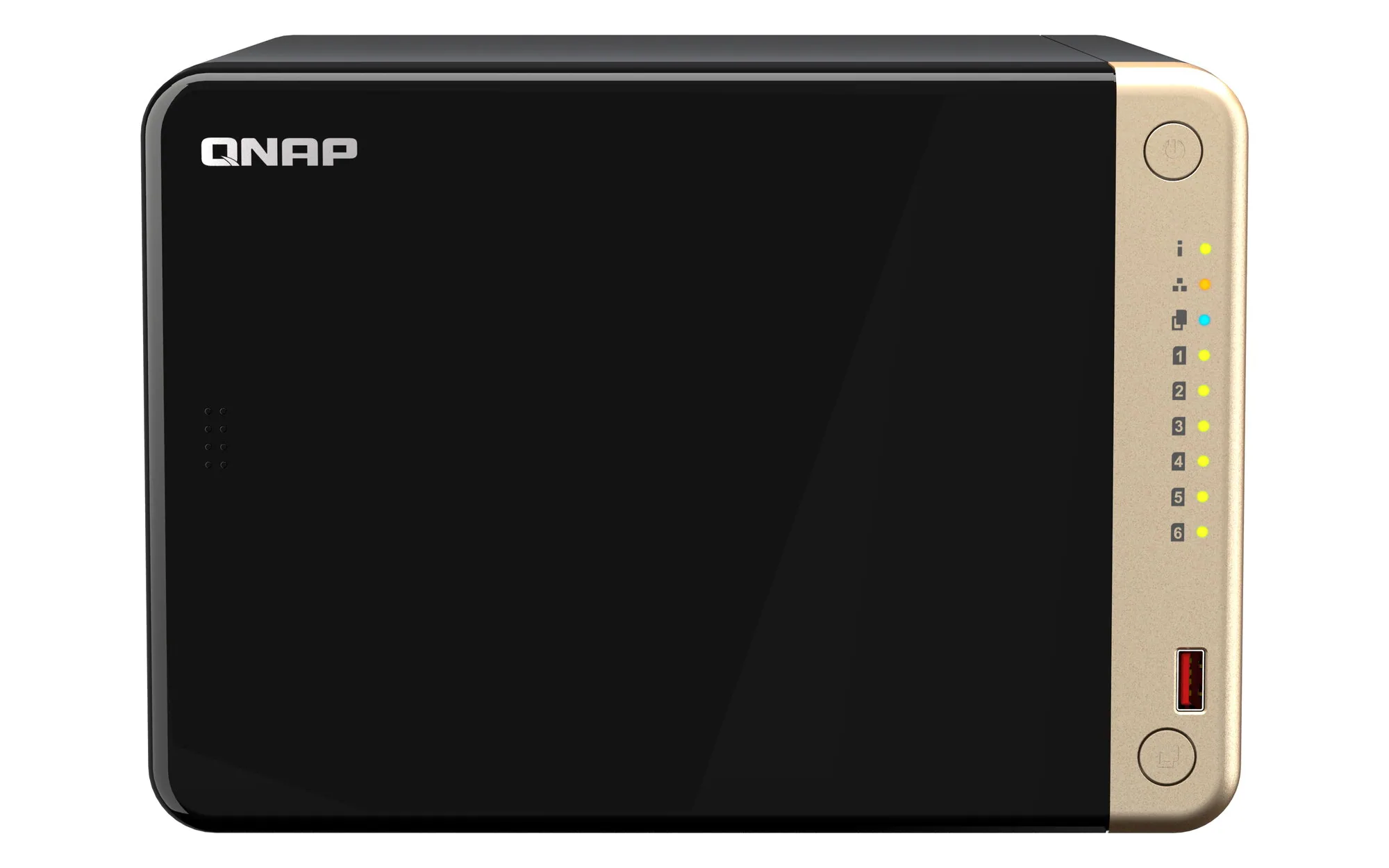 QNAP TS-664 NAS Tower Intel® Celeron® N5095 8 GB DDR4 0 TB QNAP QTS Schwarz, Bronze – Bild 1