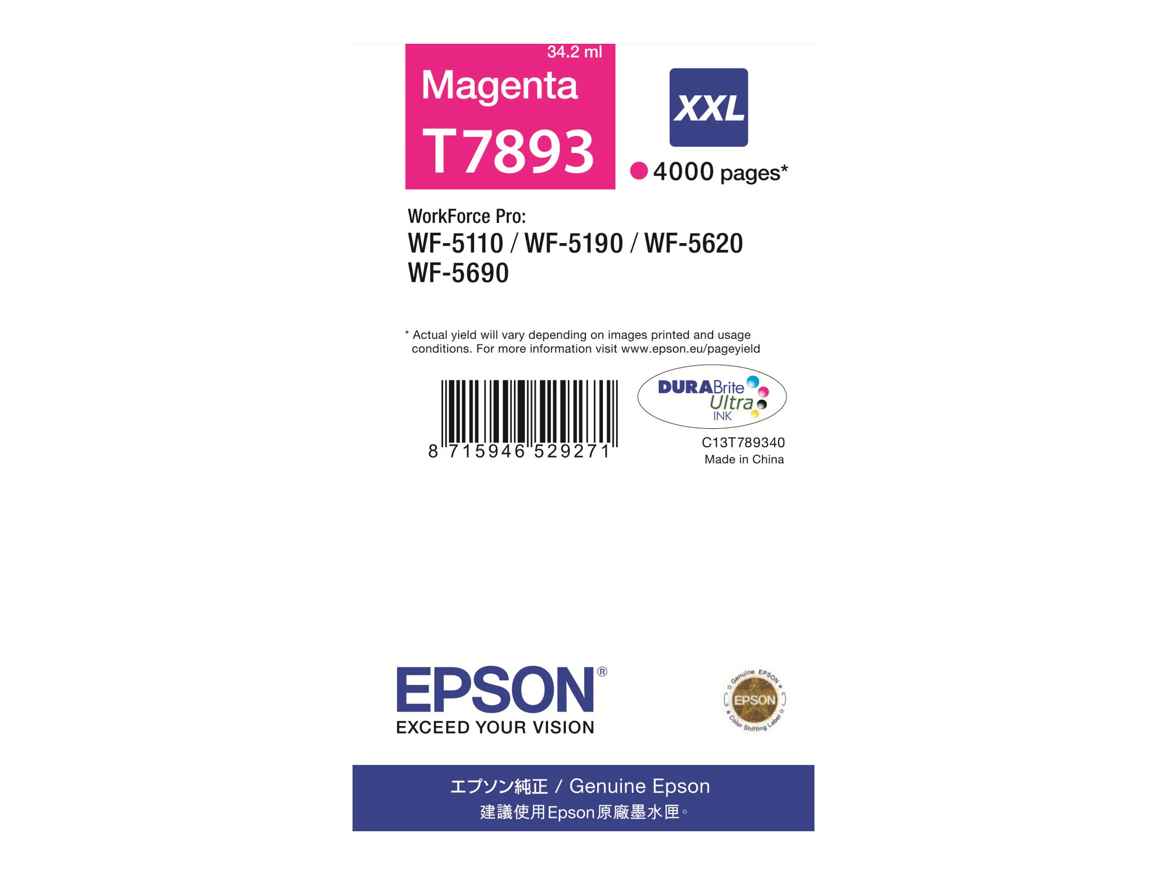Epson Tintenpatrone XXL Magenta 4k
