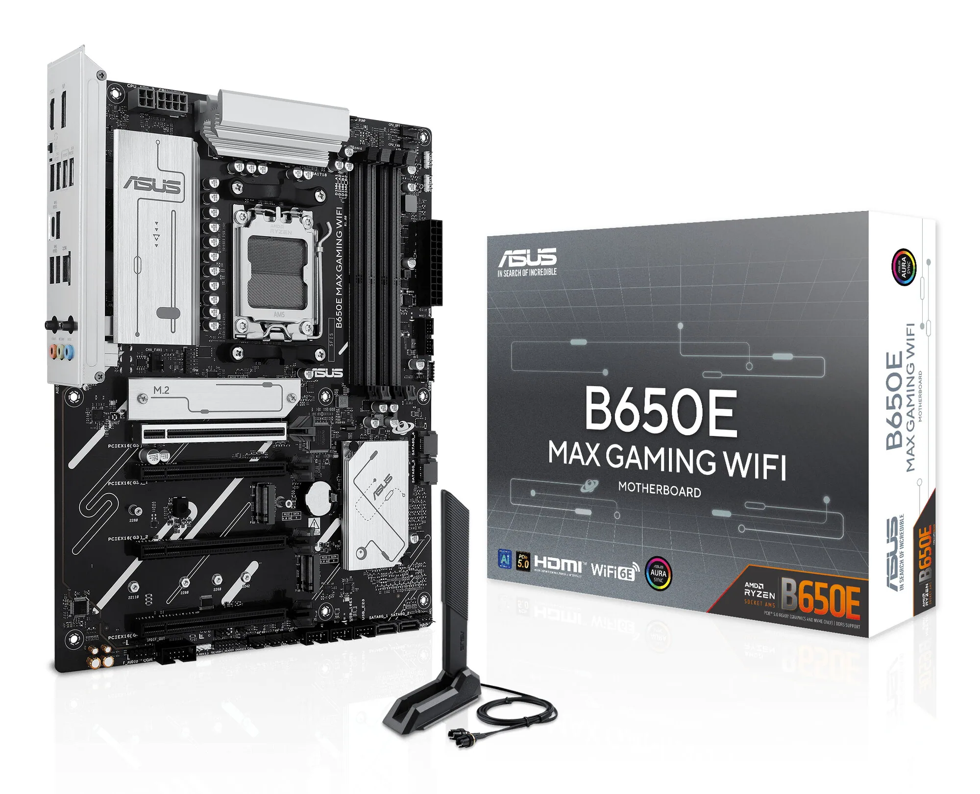 ASUS B650E MAX GAMING WIFI AMD B650 Sockel AM5 ATX – Bild 1
