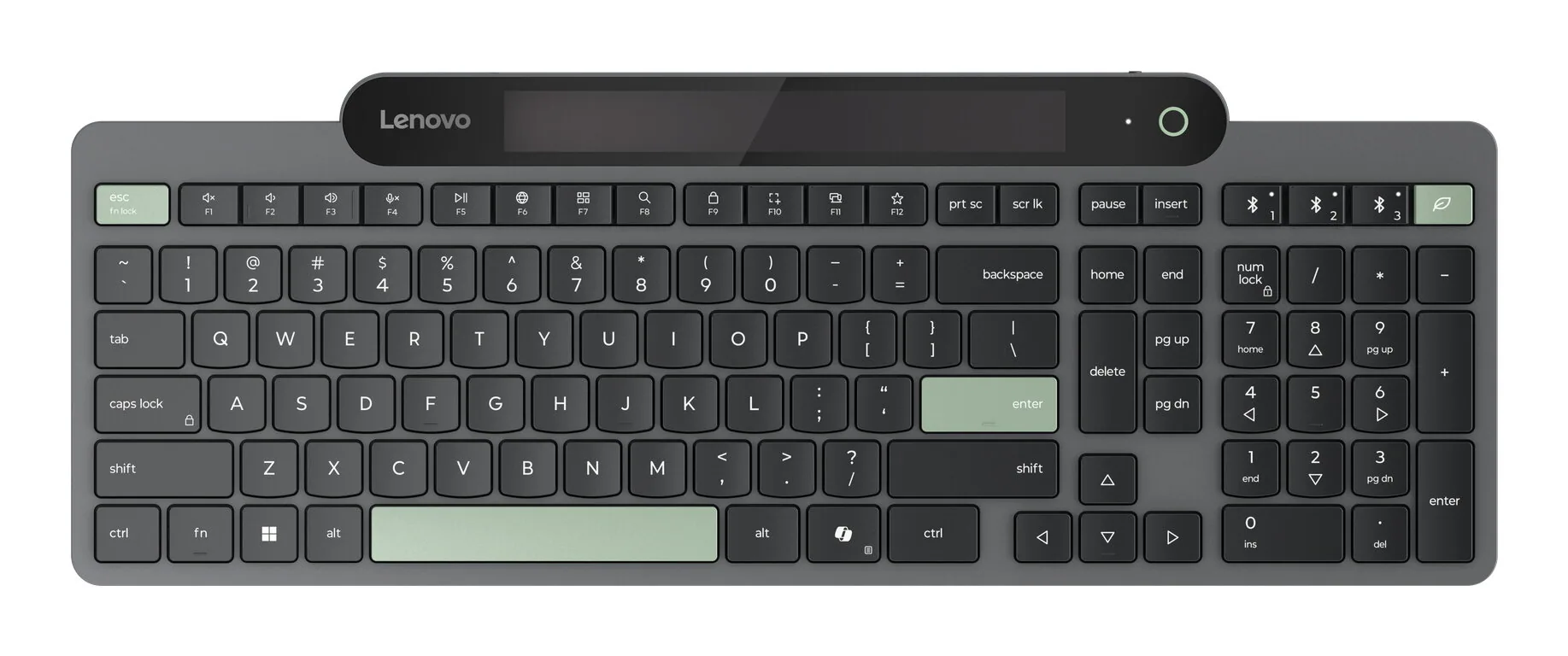Lenovo 4Y41R69490 Tastatur Heimbüro Bluetooth Deutsch Schwarz, Grün – Bild 1