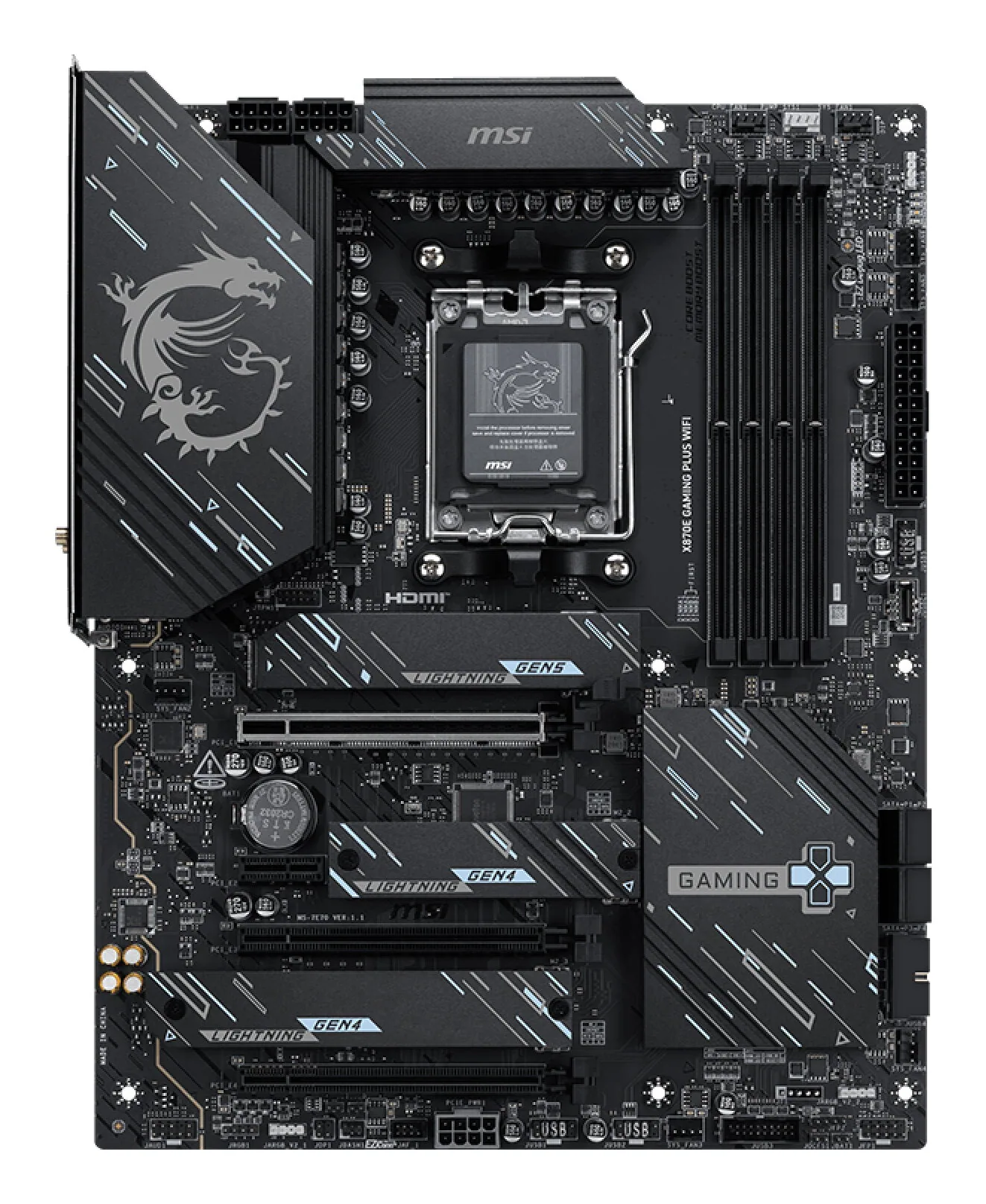 MSI X870E GAMING PLUS WIFI Motherboard AMD X870E Sockel AM5 ATX – Bild 2
