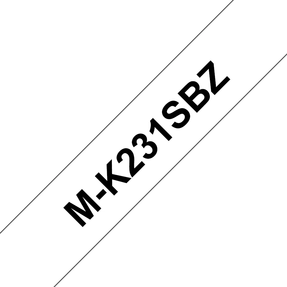 Brother M-K231SBZ Etiketten erstellendes Band Schwarz auf weiss – Bild 2