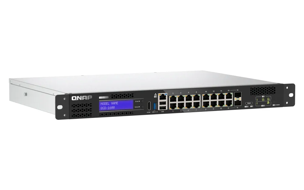 QNAP QGD-1600 Managed Gigabit Ethernet (10/100/1000) 1U Schwarz, Grau – Bild 2