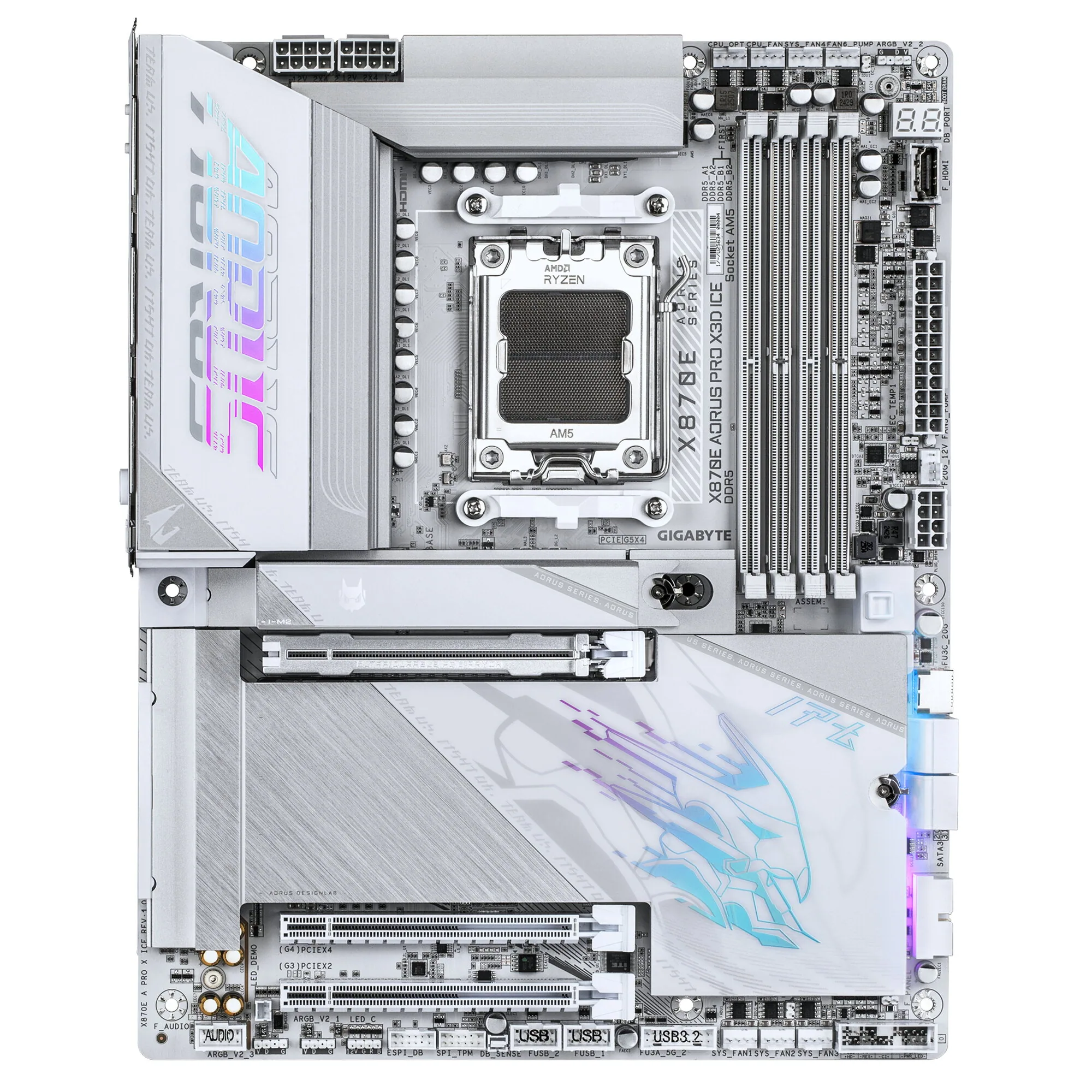 GIGABYTE X870E AORUS PRO X3D ICE Mainboard – Bild 2