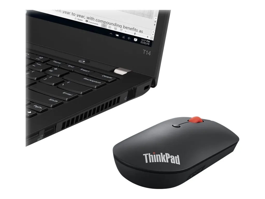 Lenovo Maus wireless - ThinkPad Bluetooth Silent Mouse Schwa