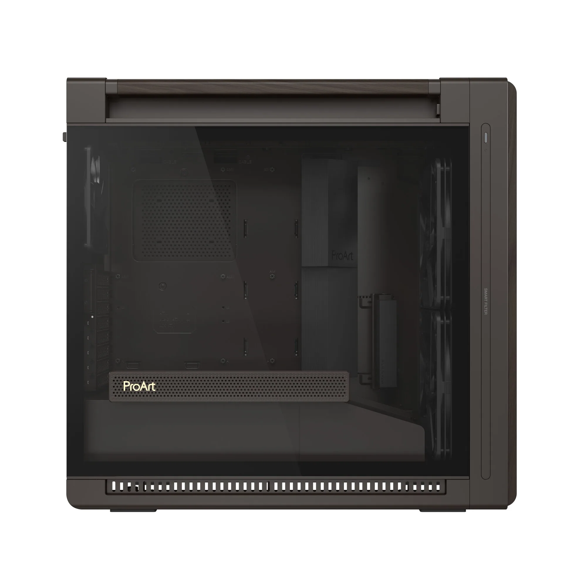 ASUS ProArt PA602 Wood Edition Retro Brown - Tempered Glass Panel Midi Tower Braun – Bild 8