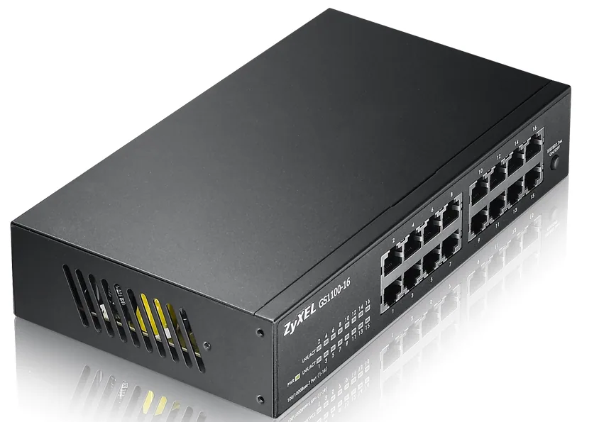 Zyxel GS1100-16 Unmanaged Gigabit Ethernet (10/100/1000) Schwarz – Bild 2