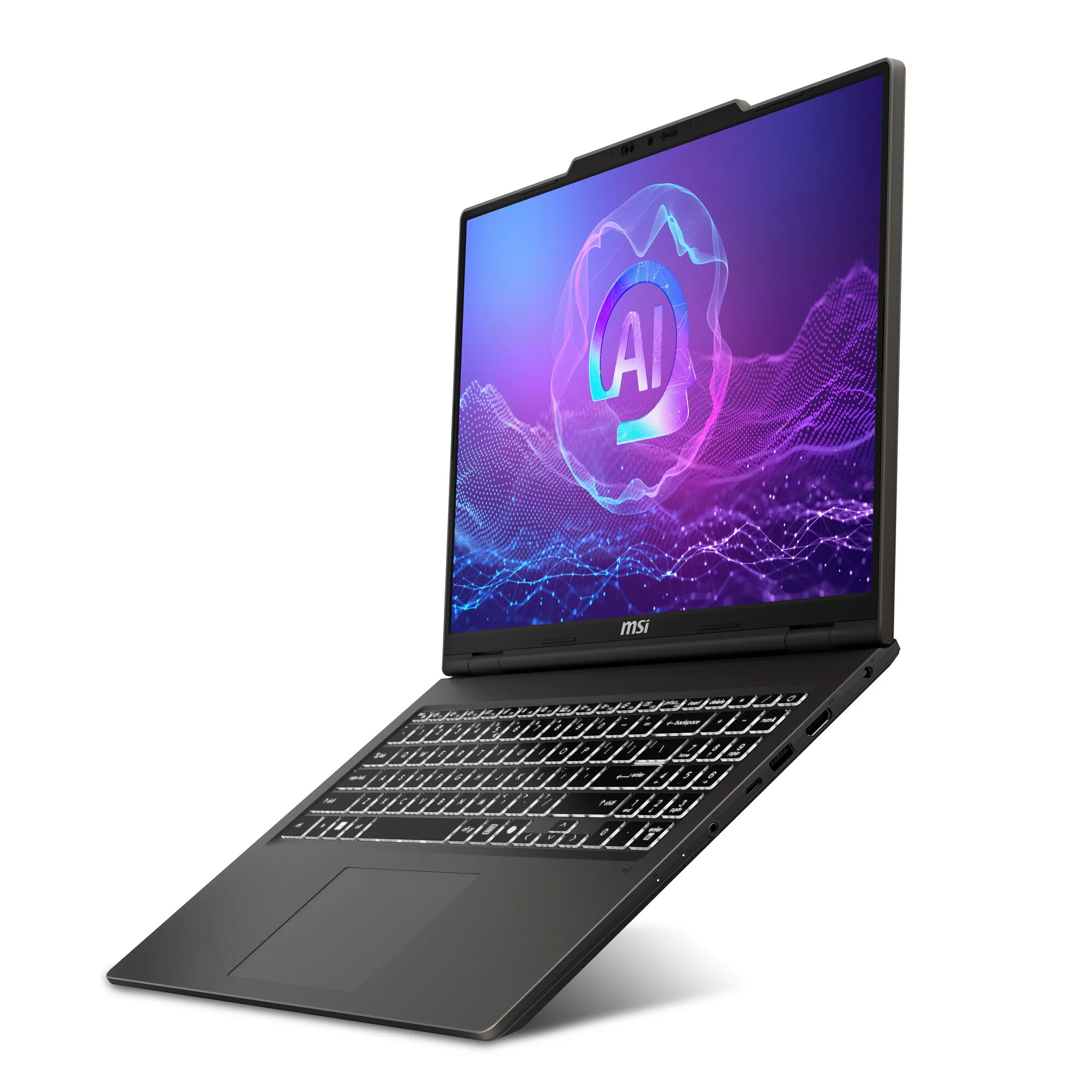 MSI VenturePro A16 AI+ A3HWEG-003DE Copilot+ PC AMD Ryzen AI 7 350 Laptop 40,6 cm (16") 2K 16 GB DDR5-SDRAM 1 TB SSD NVIDIA GeForce RTX 5050 Wi-Fi 6E (802.11ax) Windows 11 Home Grau – Bild 7