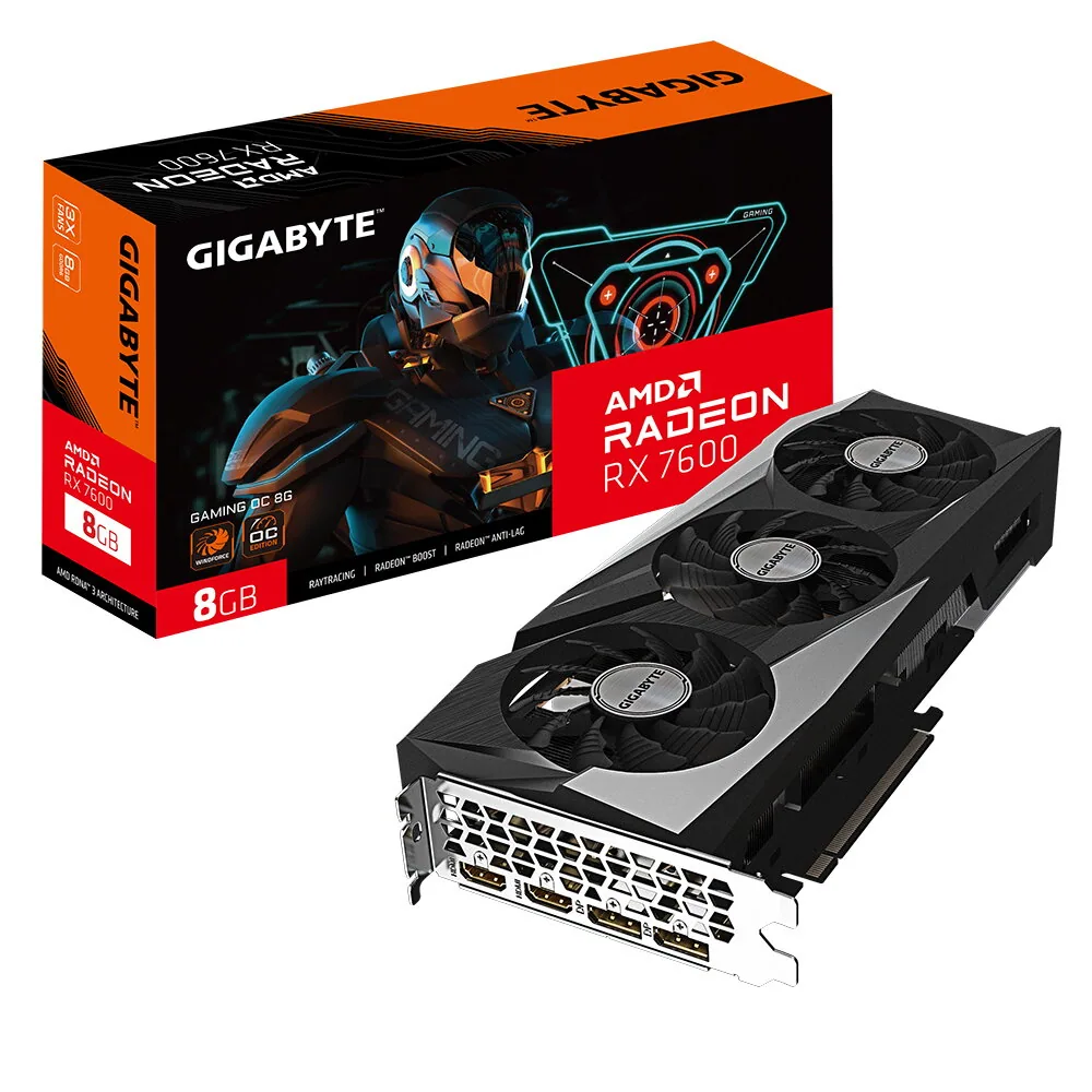 GIGABYTE GAMING Radeon RX 7600 OC 8G AMD 8 GB GDDR6 – Bild 1