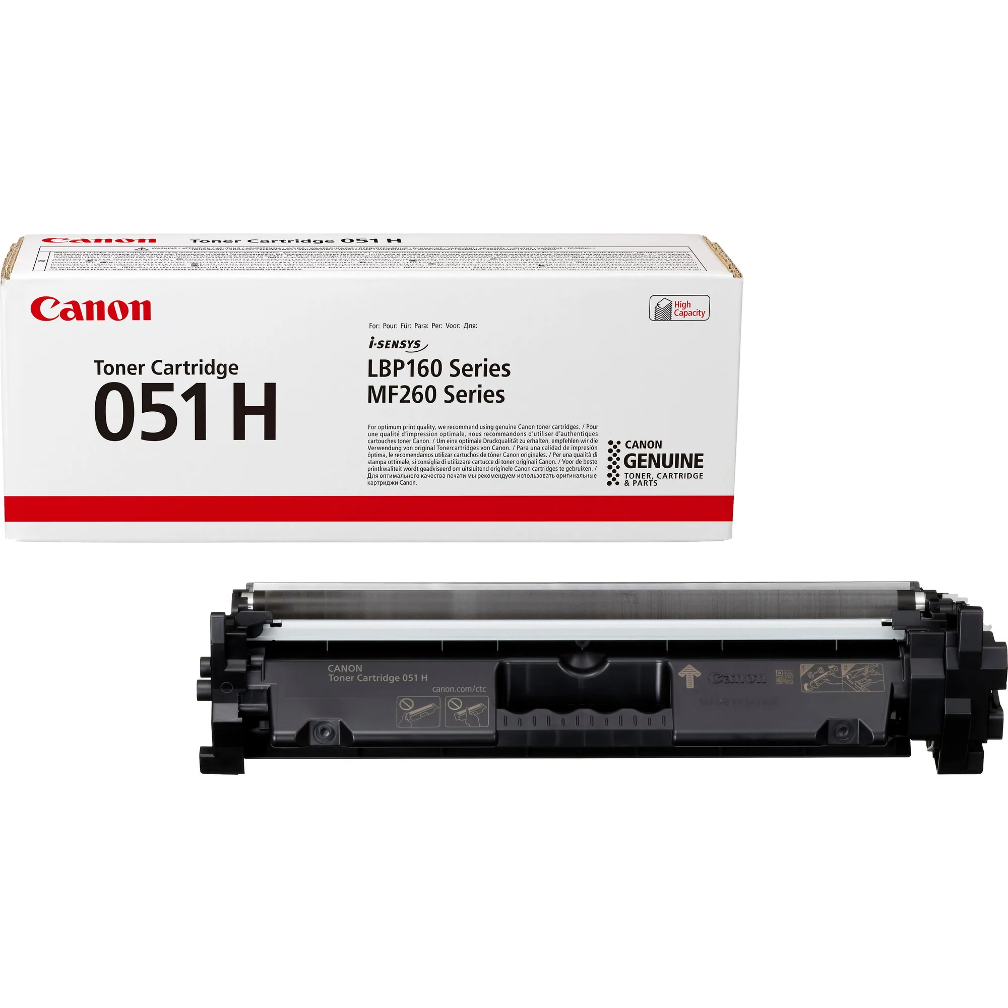 Canon 051H High Yield Toner-Cartridge, Schwarz – Bild 1
