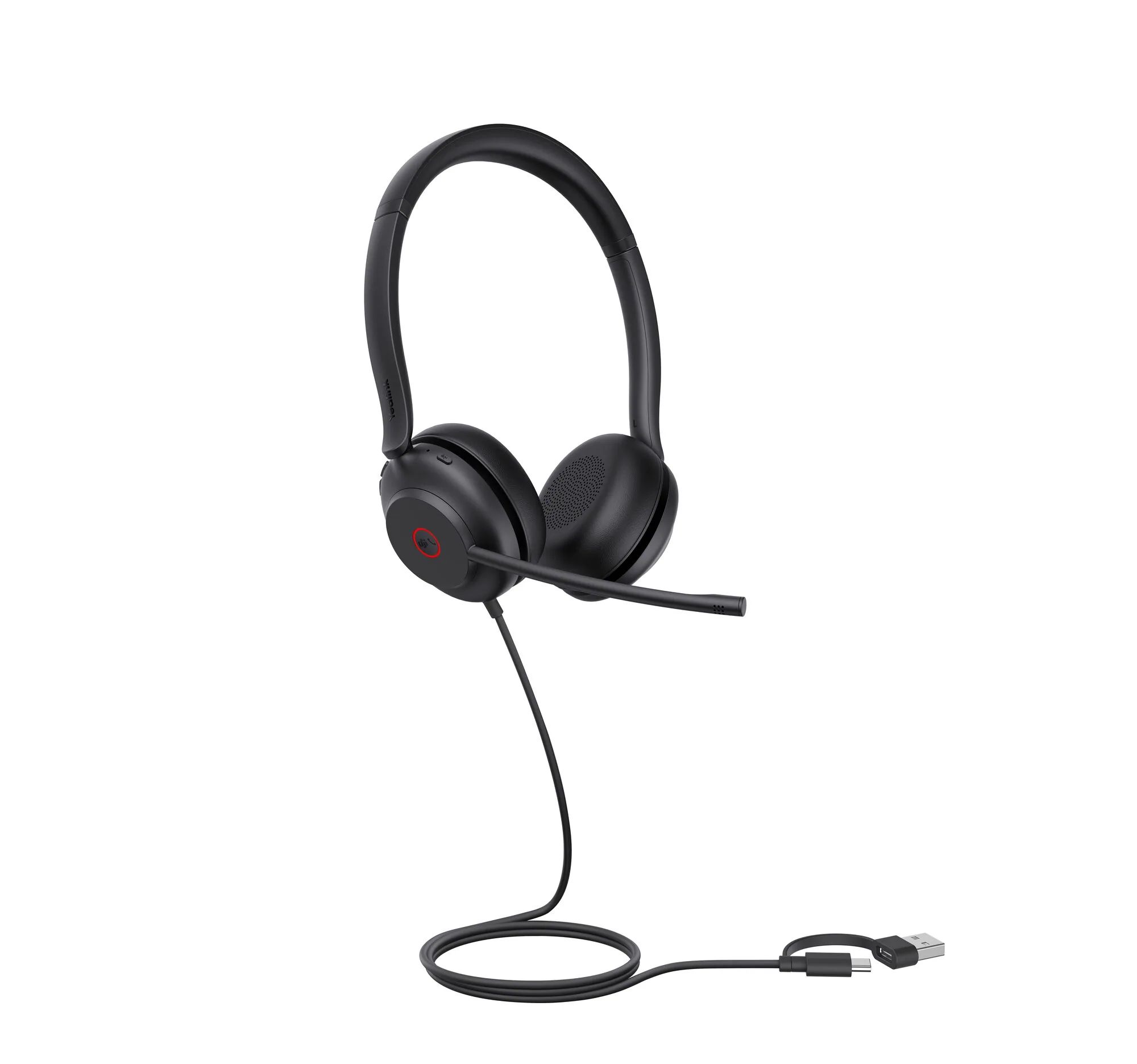 Yealink UH35 Dual Teams USB-C/A Headset Kopfhörer Kabelgebunden Kopfband Anrufe/Musik USB Type-C / USB Type-A Schwarz – Bild 2