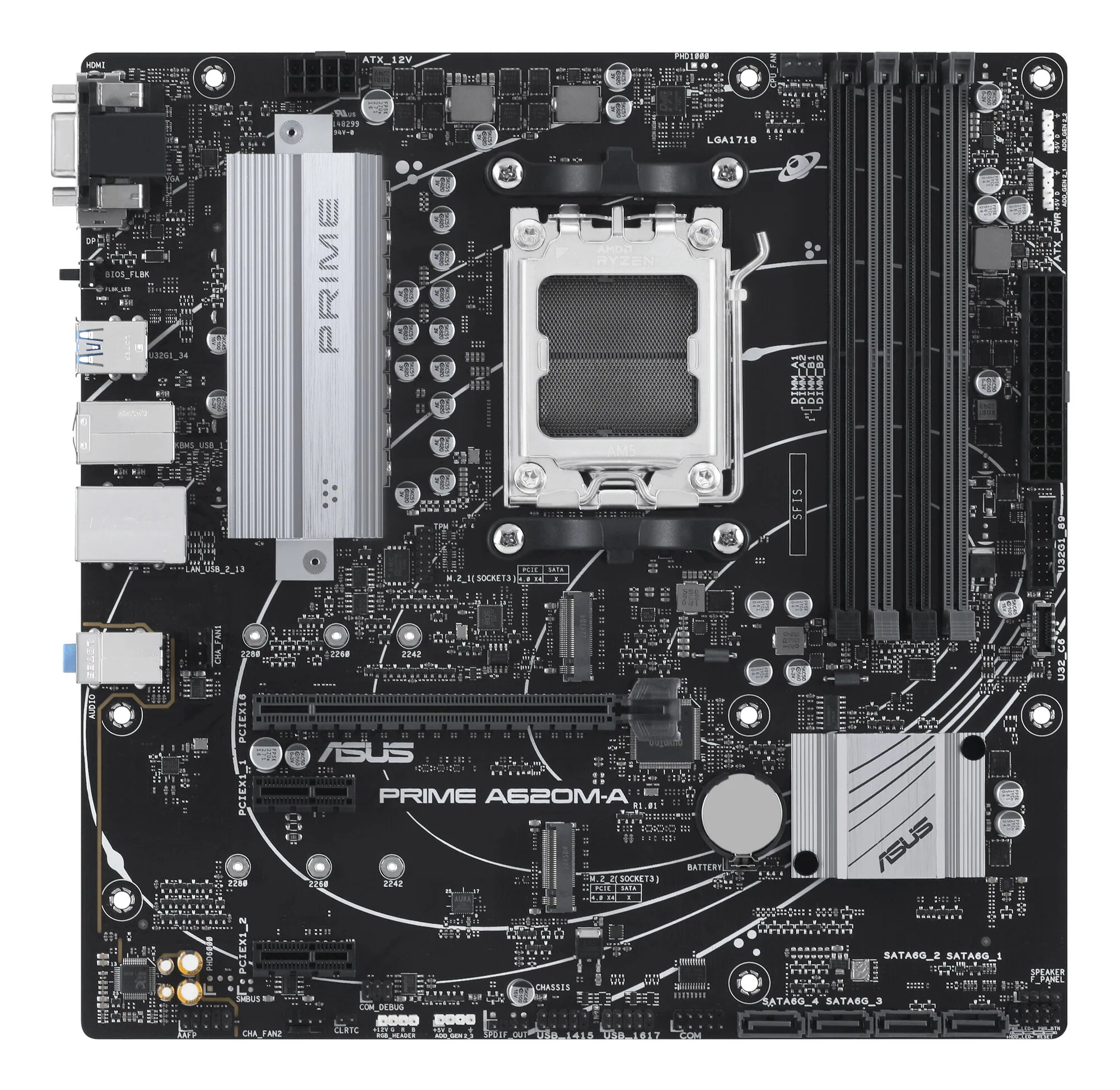 ASUS PRIME A620M-A-CSM AMD A620 Sockel AM5 micro ATX – Bild 2