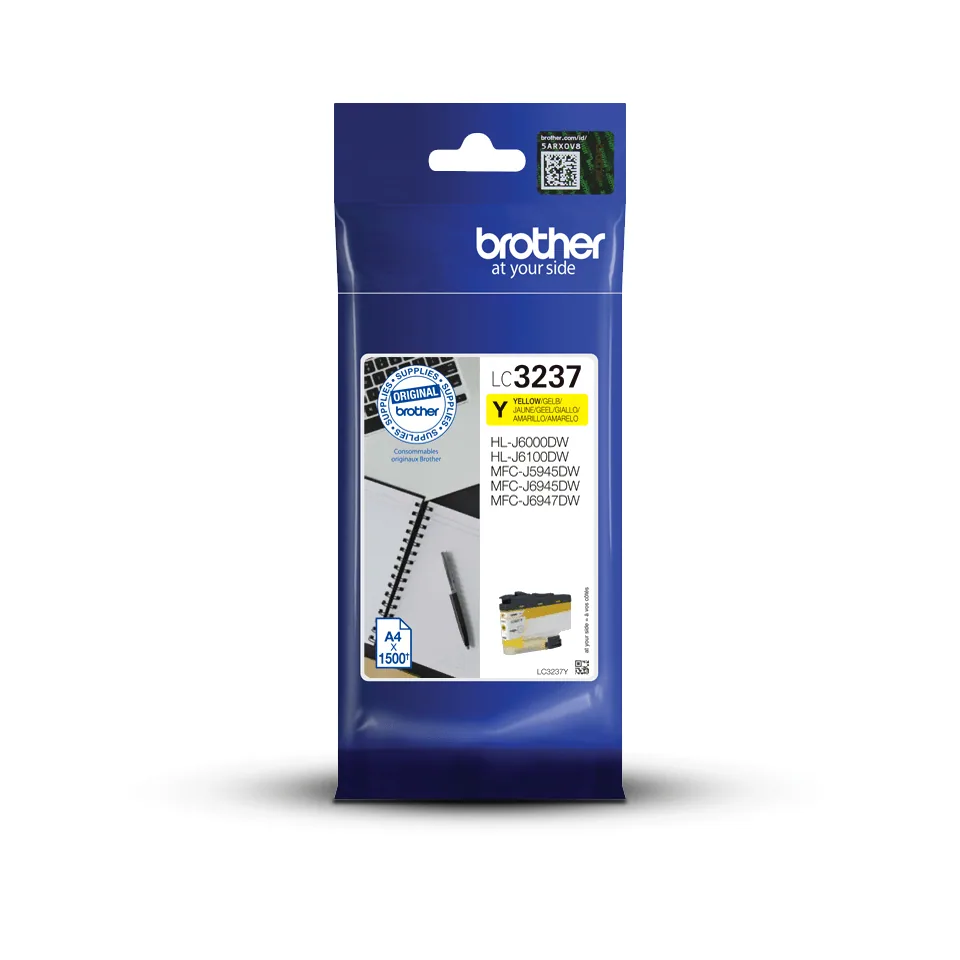 Brother LC3237Y Druckerpatrone 1 Stück(e) Original Standardertrag Gelb – Bild 1