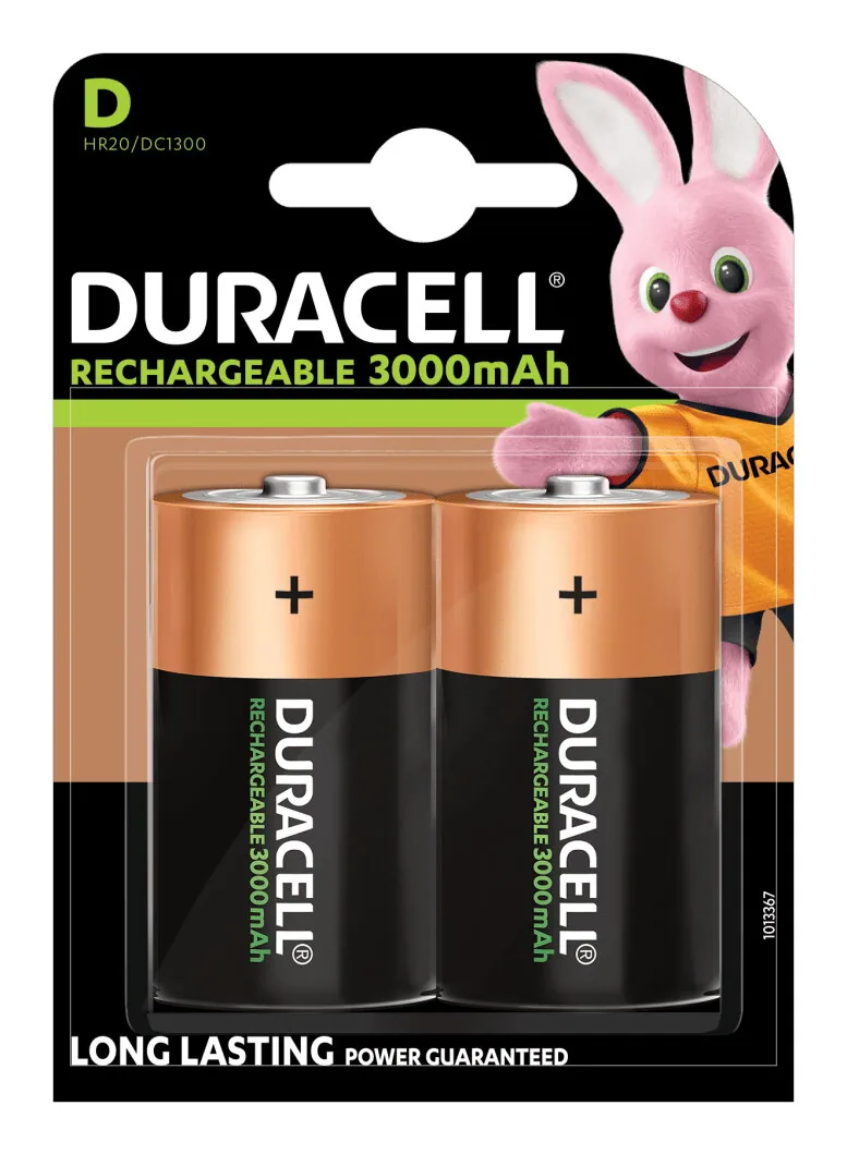 Duracell 5000394055995 Haushaltsbatterie Wiederaufladbarer Akku D Nickel-Metallhydrid (NiMH) – Bild 1