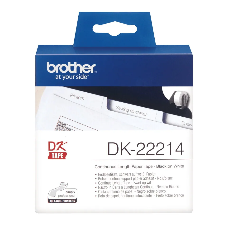 Brother DK-22214 Etiketten erstellendes Band Schwarz auf weiss – Bild 3