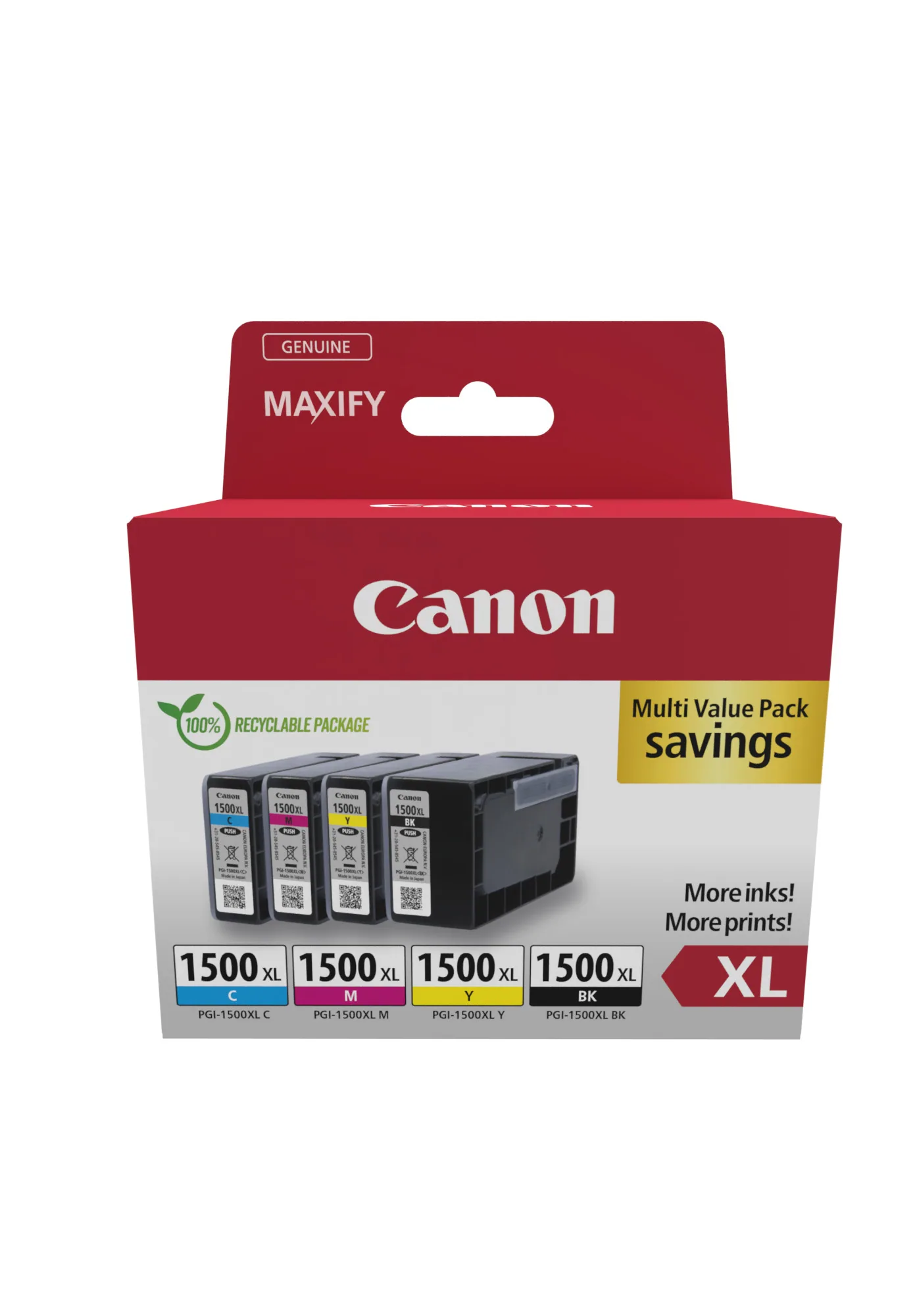 Canon PGI-1500XL BK/C/M/Y Multipack – Bild 1