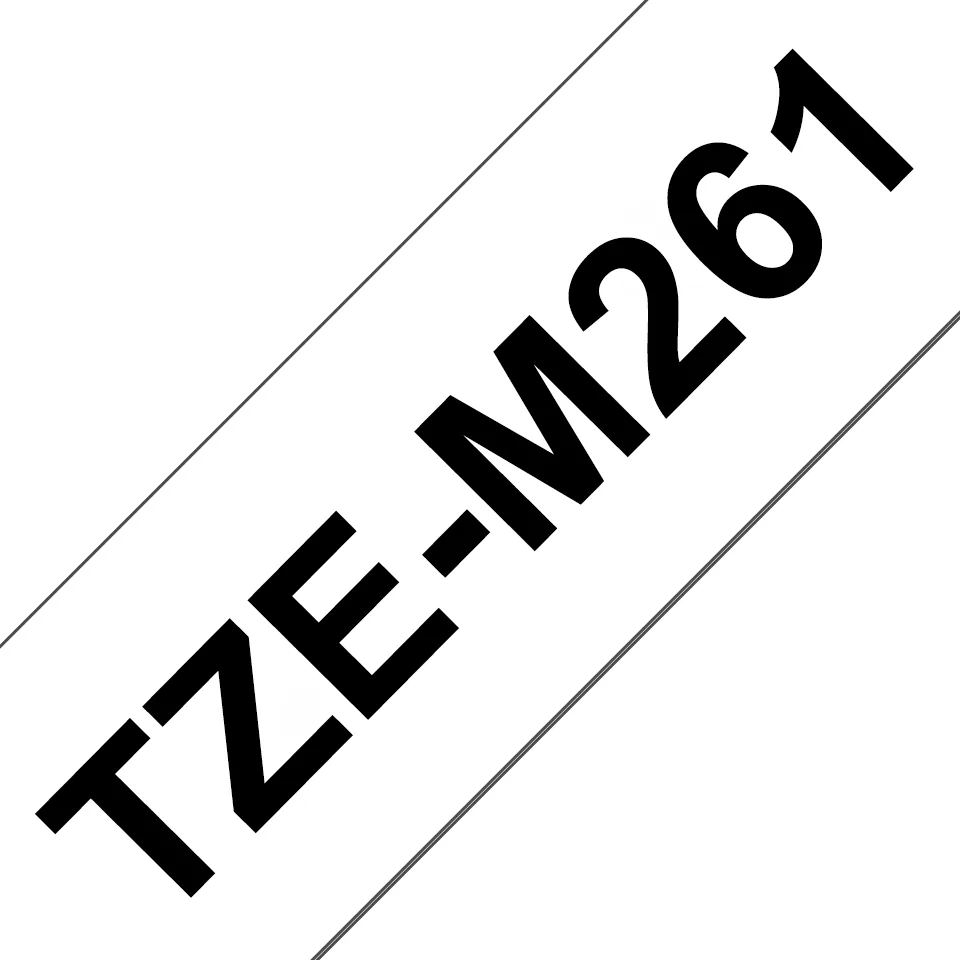 Brother TZE-M261 Etiketten erstellendes Band Schwarz auf weiss – Bild 1